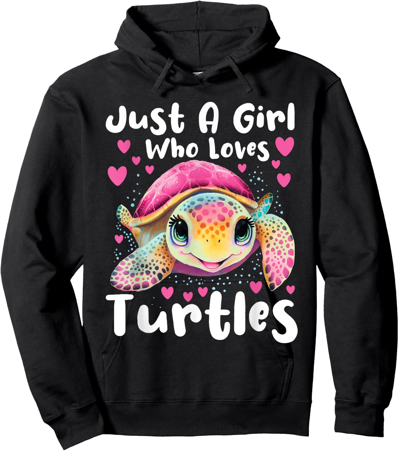 Just A Girl Who Loves Turtles - Sea Animal Reptile Lover Hoodie - Hoodie | Black