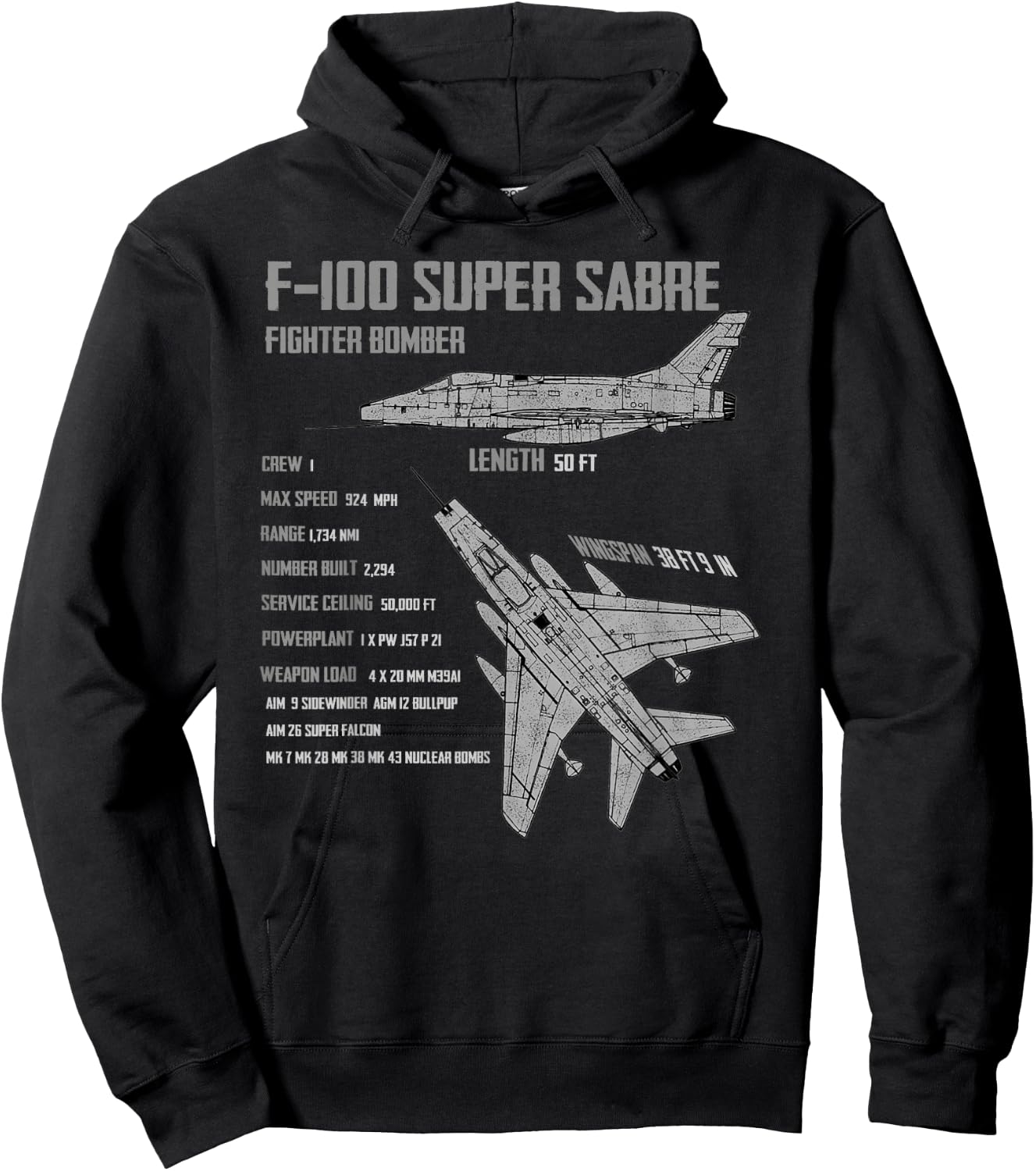 F-100 Super Sabre Hoodie - Hoodie | Black