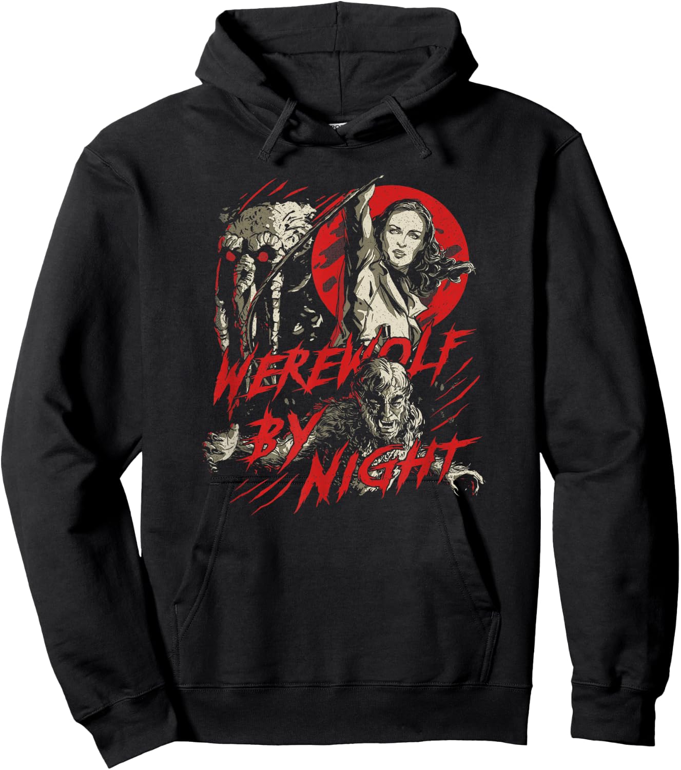 Marvel Werewolf by Night Elsa Bloodstone & Jack Comic Hoodie - Hoodie | Black