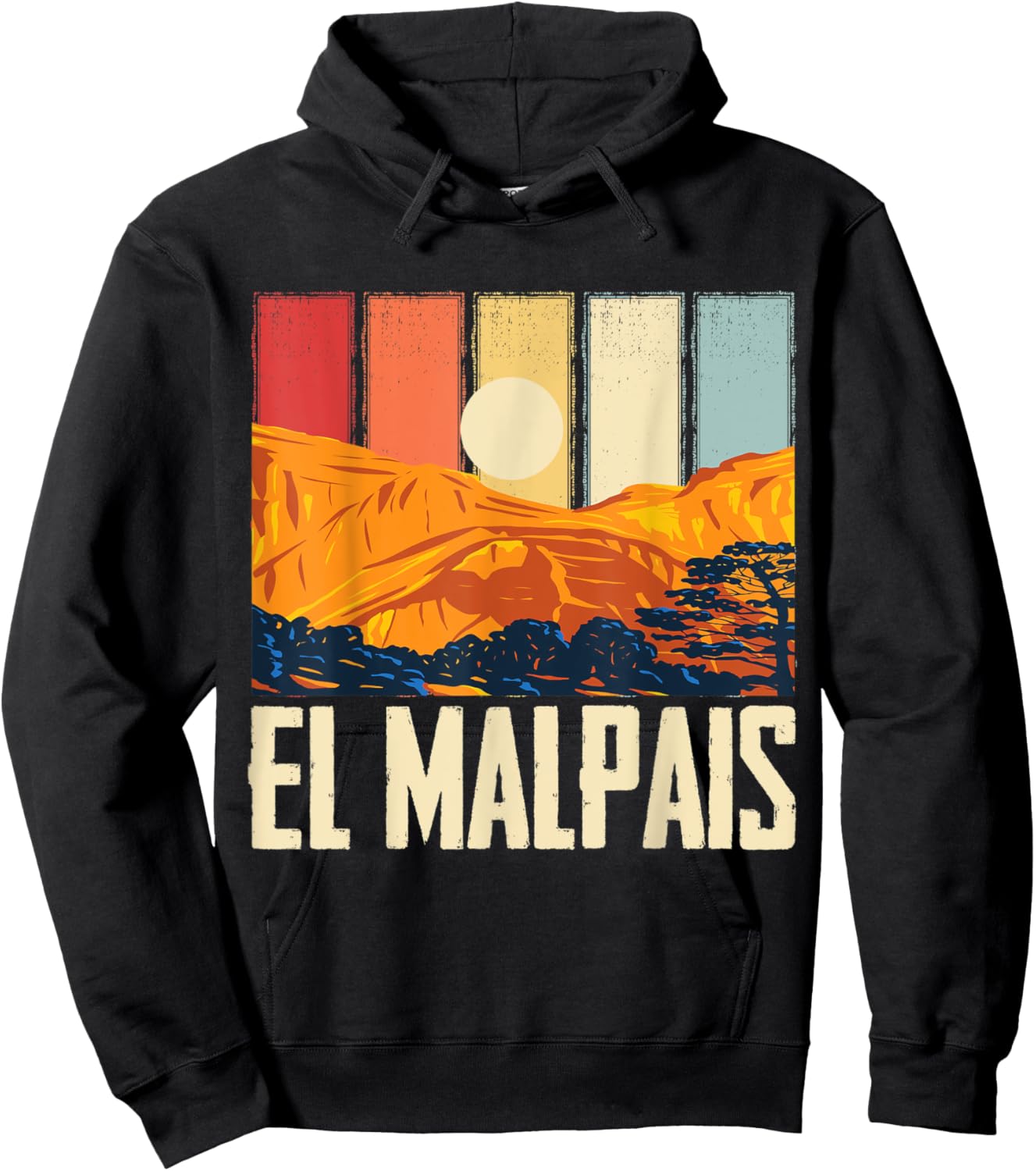 El Malpais Souvenir National Monument Mountain Ranges Hoodie - Hoodie | Black