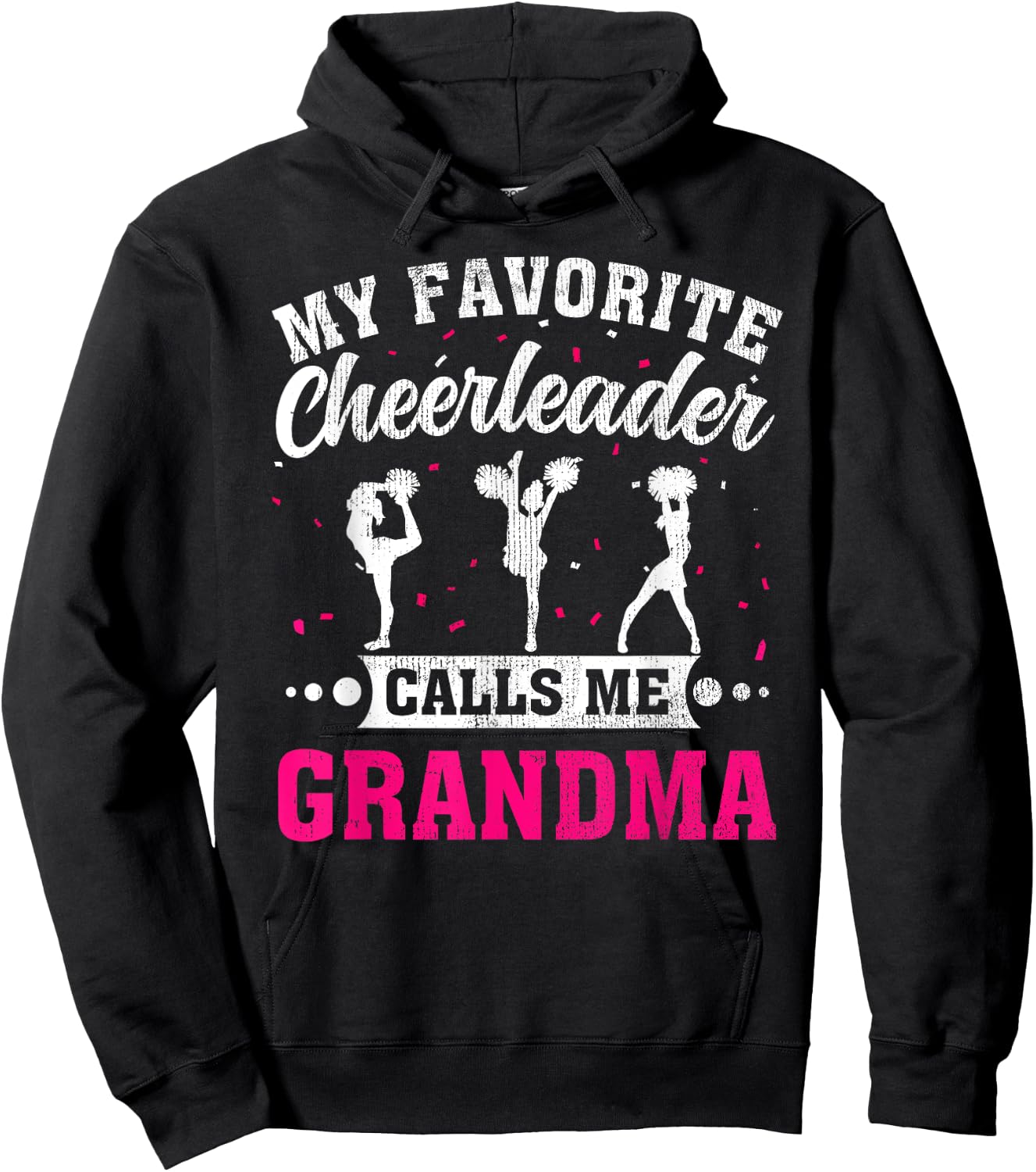 My Favorite Cheerleader Calls Me Grandma Mother's Day Hoodie - Hoodie | Black