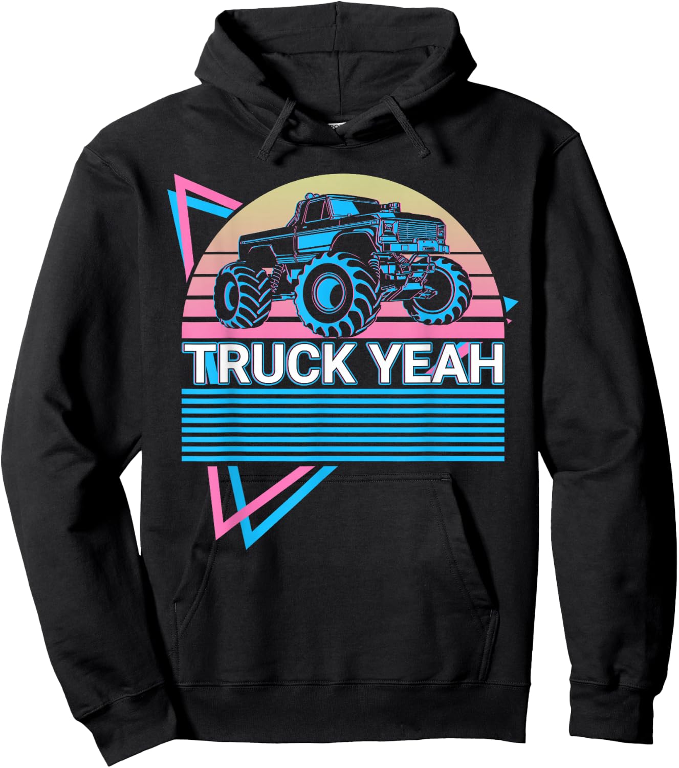 Monster Truck Retro Truck Yeah Hoodie - Hoodie | Black