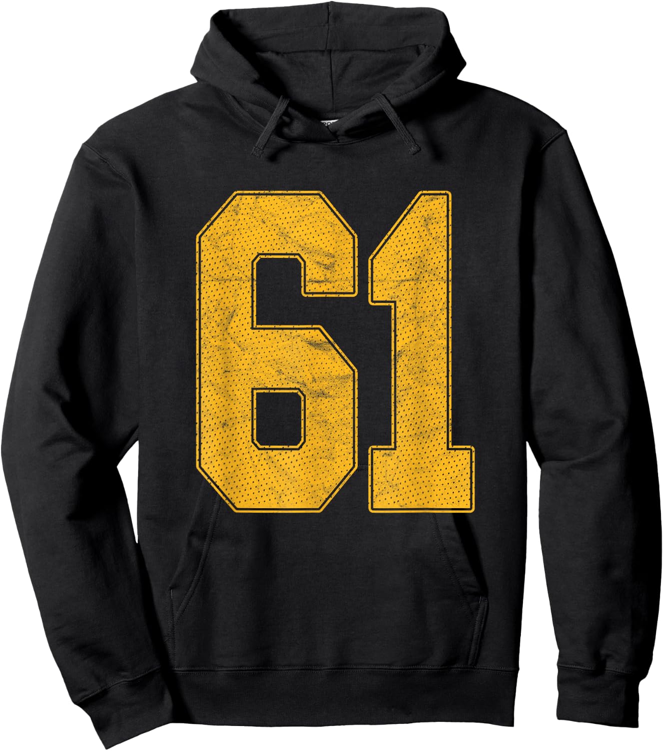Number 61 Numbered Uniform Sports Team Jersey 61st Birthday Hoodie - Hoodie | Black