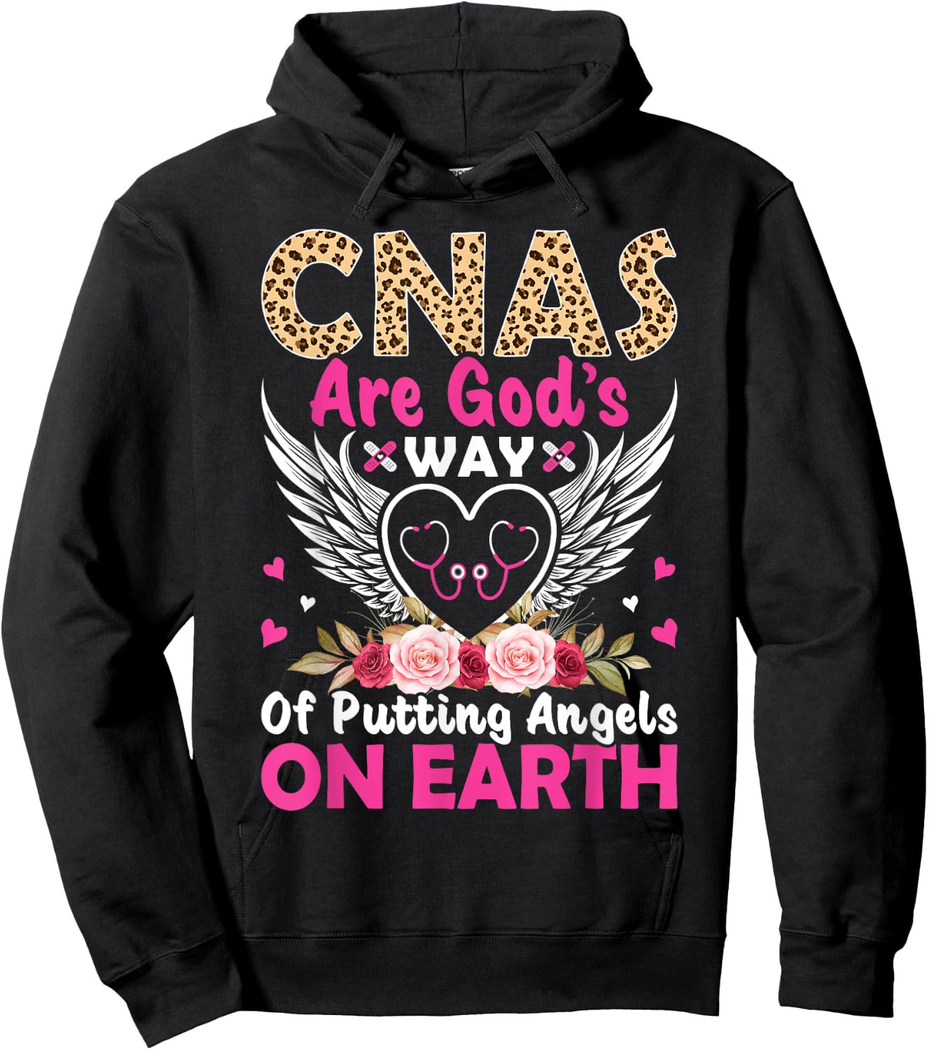 CNAs Are God's Way Of Putting Angels On Earth Hoodie - Hoodie | Black