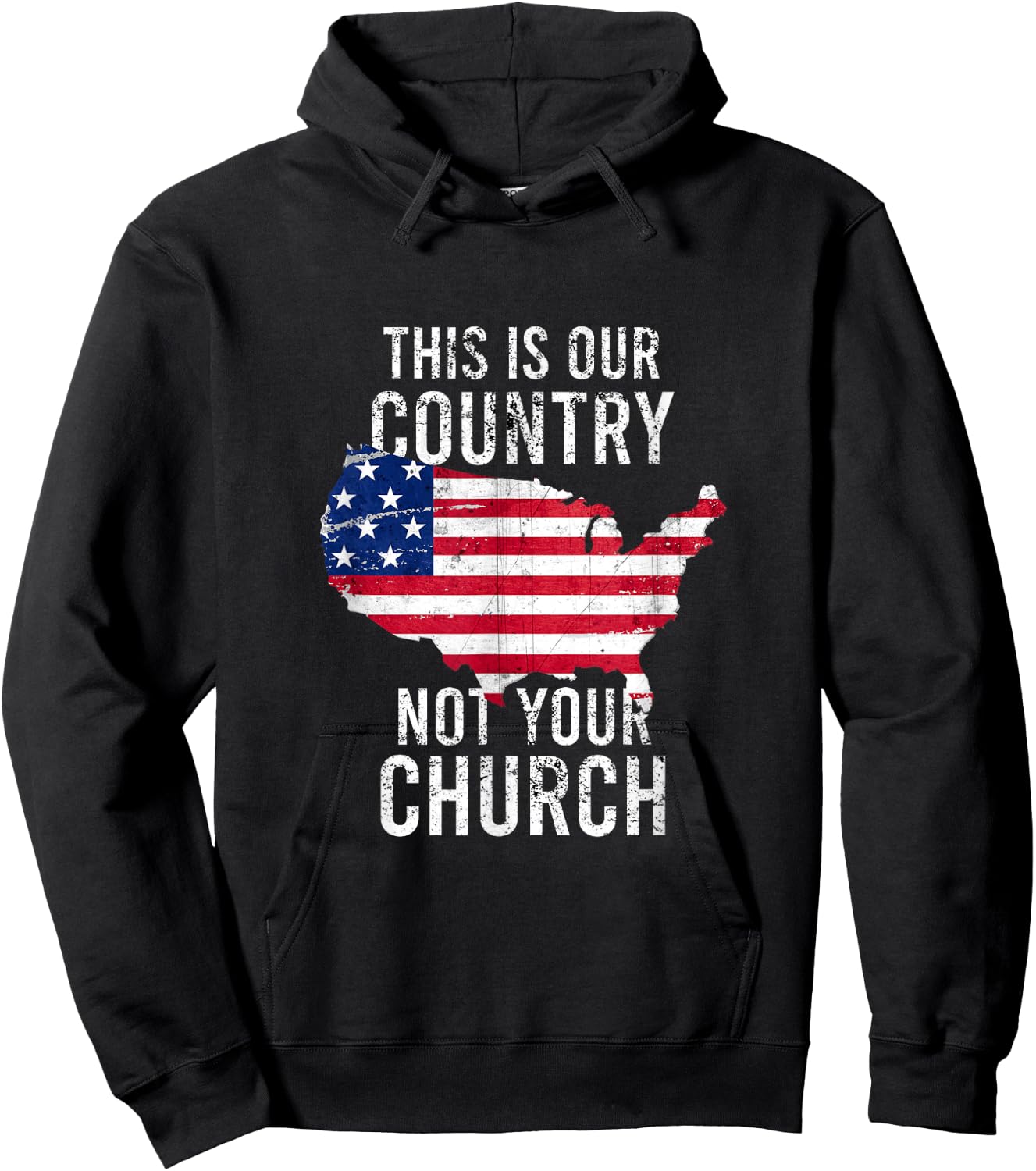 This is our country not your church freedoom religious Hoodie - Hoodie | Black