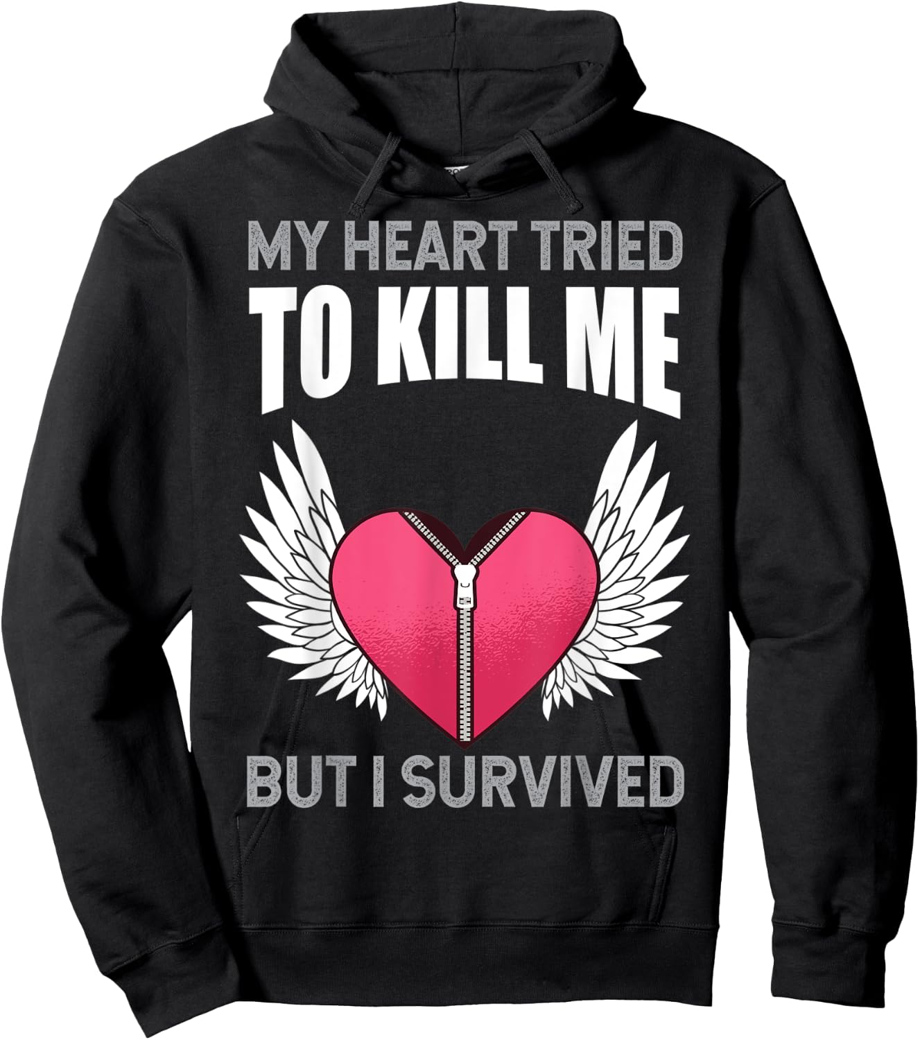 My Heart Tried To Kill Me, Heartbeat, Medicine Hoodie - Hoodie | Black