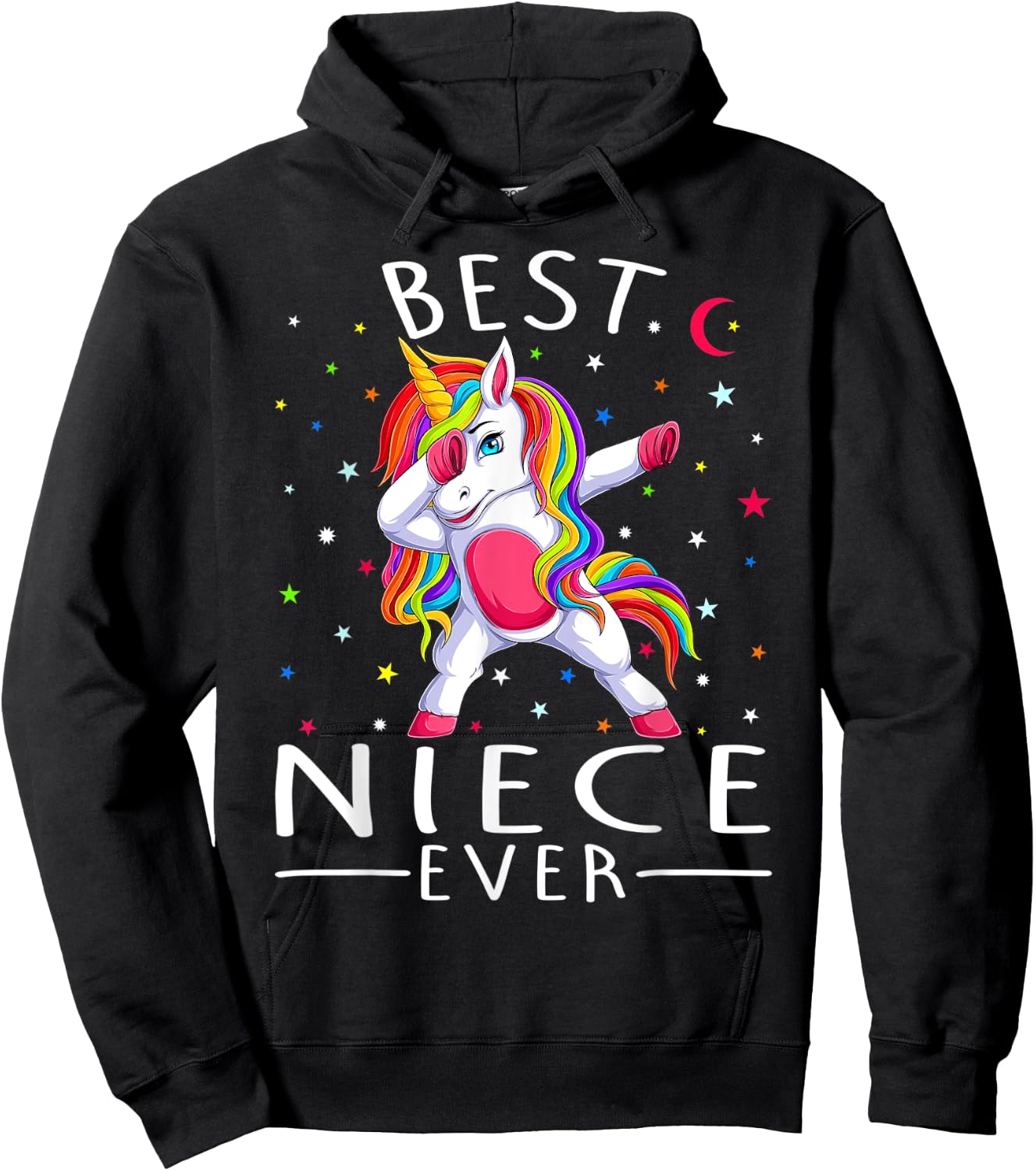 Best Niece Ever Dabbing Unicorn Hoodie - Hoodie | Black