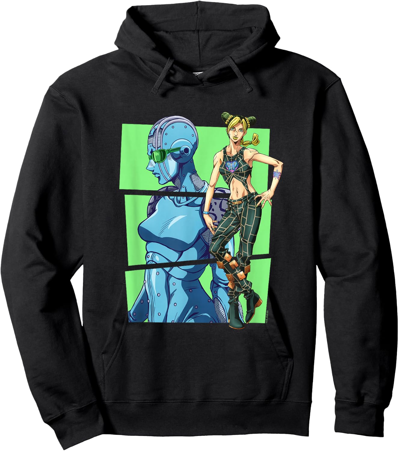JoJo's Bizarre Adventure Part 6 Jolyne & Stone Ocean Blocks Hoodie - Hoodie | Black