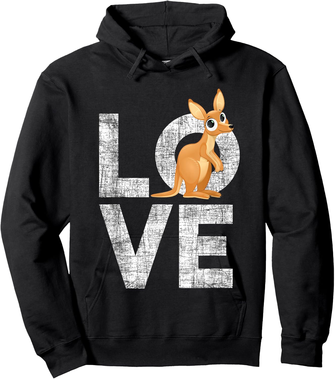 Love Kangaroo Australia Zookeeper Safari Animal Lover Hoodie - Hoodie | Black