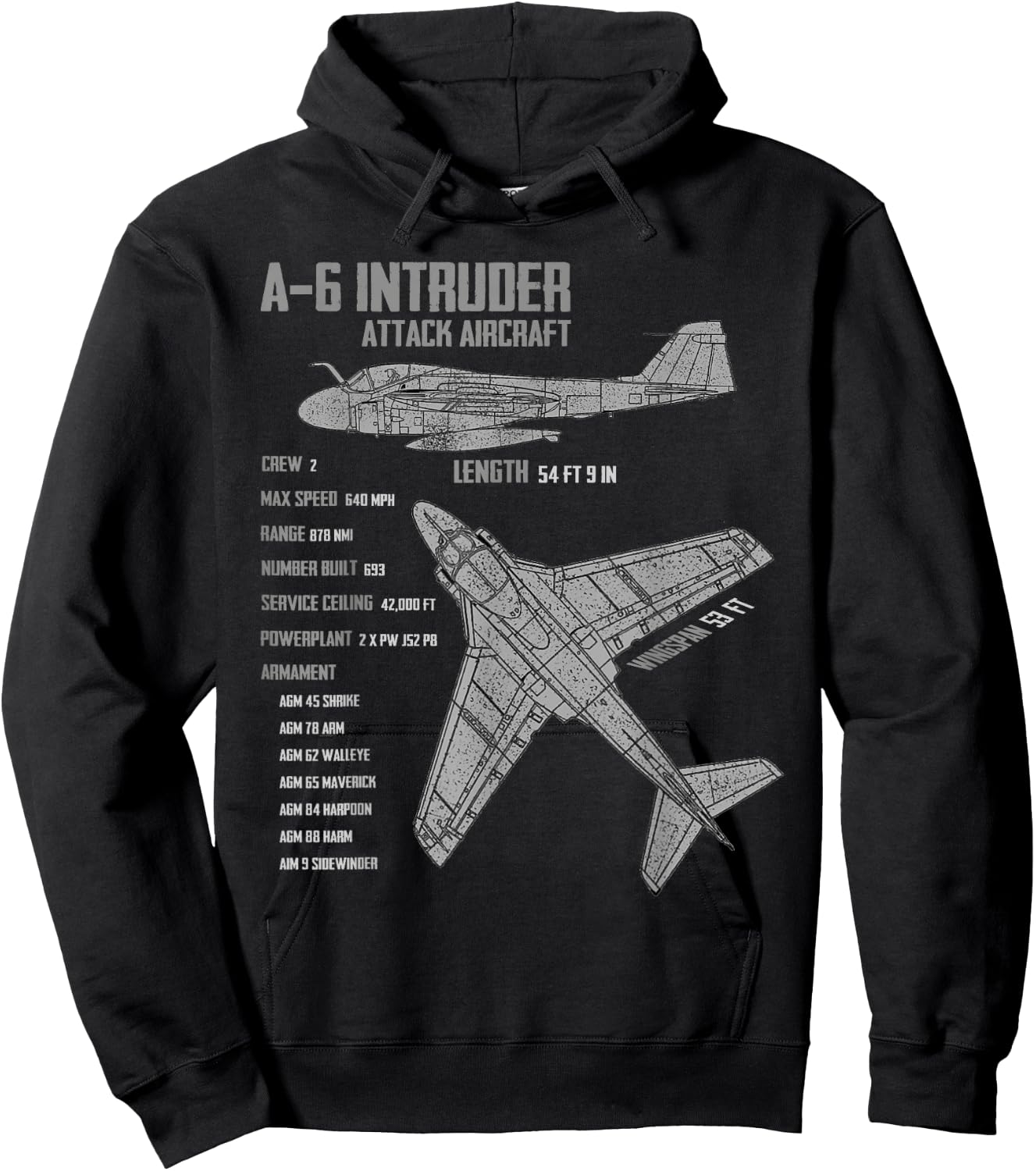 A-6 Intruder Hoodie - Hoodie | Black