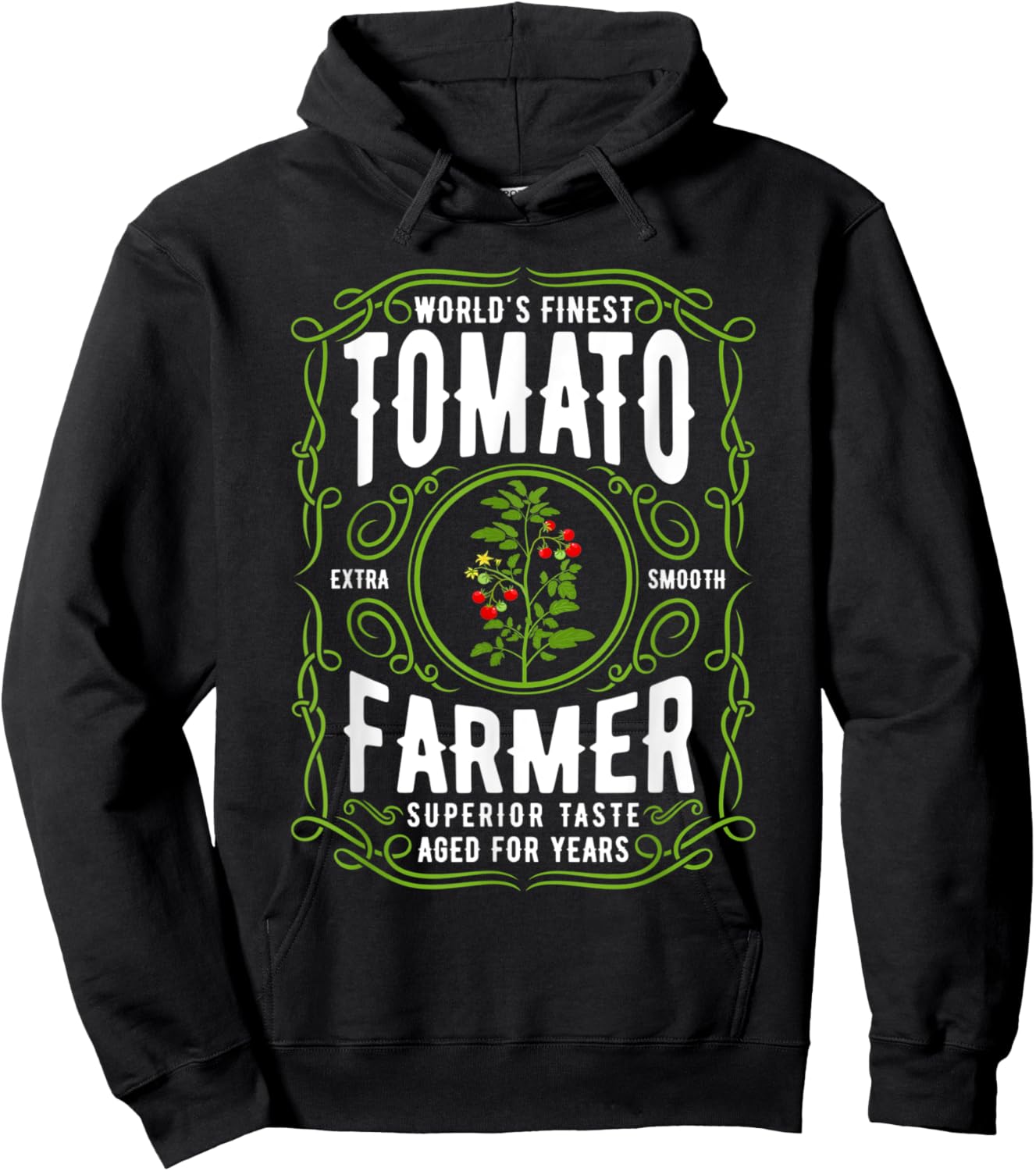 Worlds Finest Tomato Farmer, Funny Tomato Gardening Hoodie - Hoodie | Black