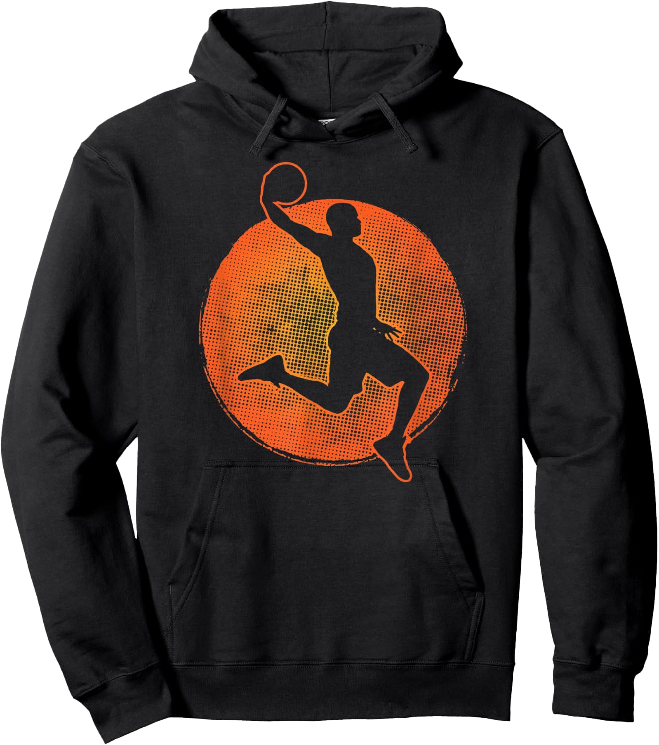 Basketball Player Sport Vintage Men Boys Basketball Hoodie - Hoodie | Black