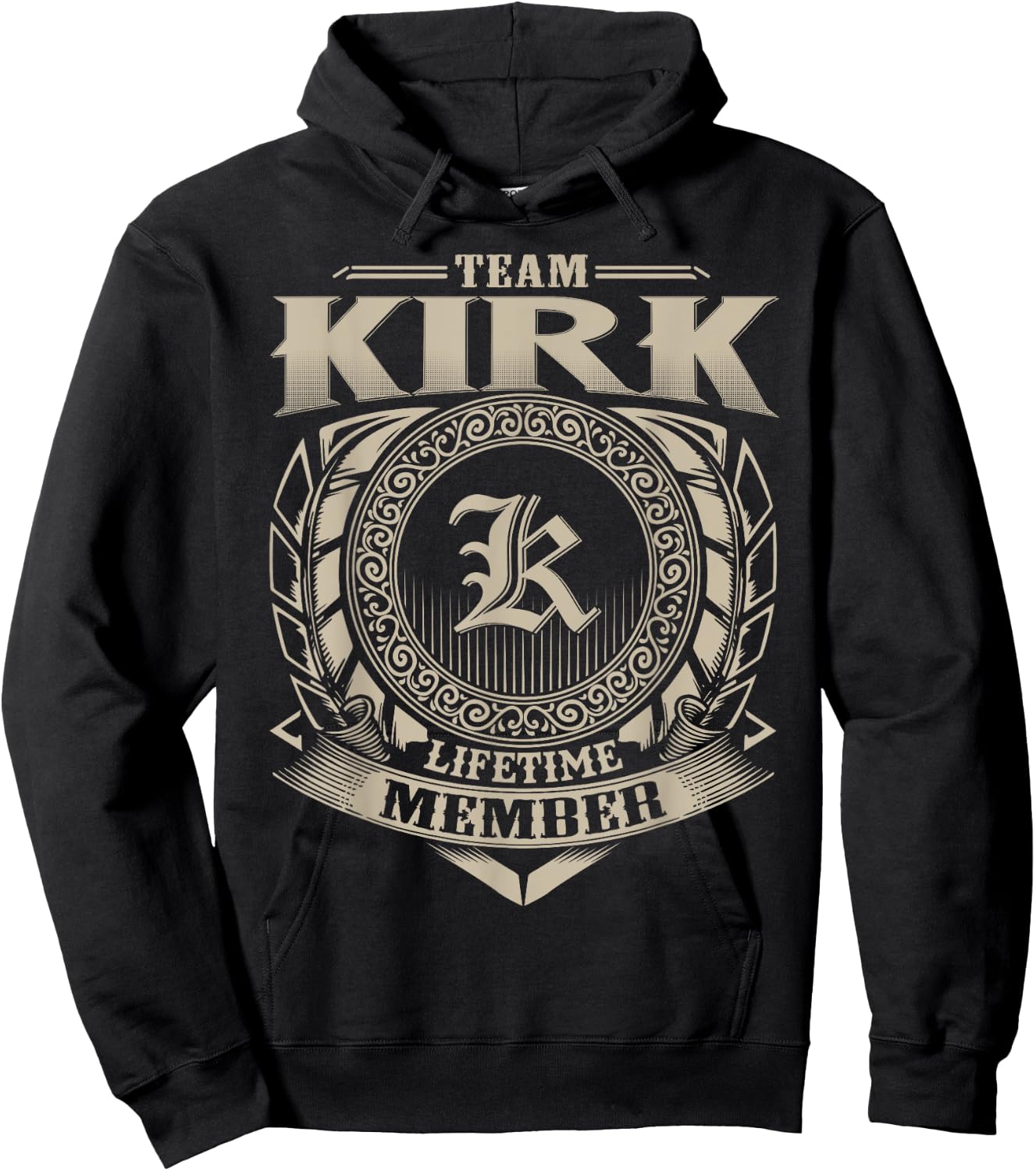 Team KIRK Lifetime Member Surname KIRK Family Name Vintage Hoodie - Hoodie | Black