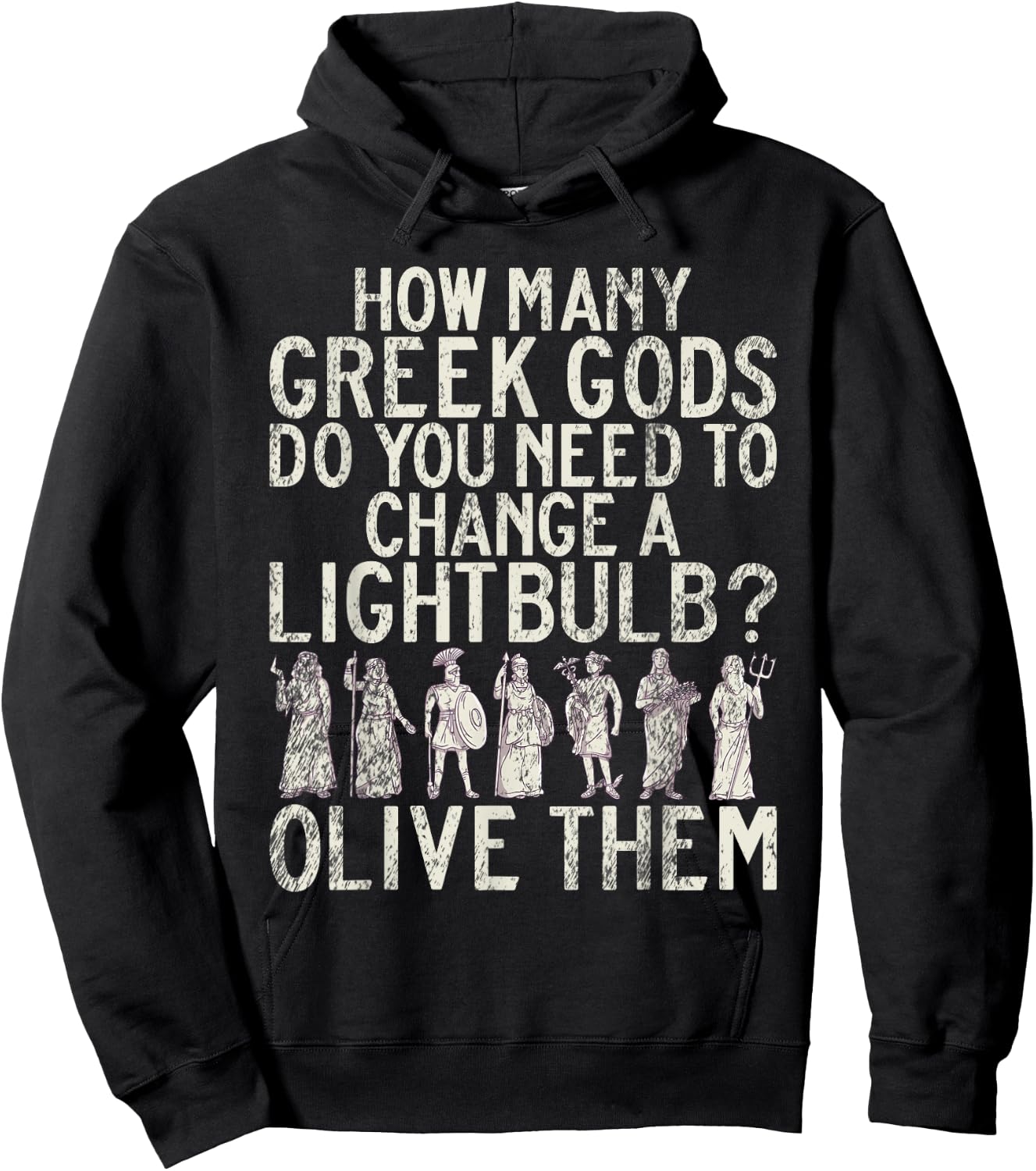 Funny Greek Gods Joke Greek Hoodie - Hoodie | Black