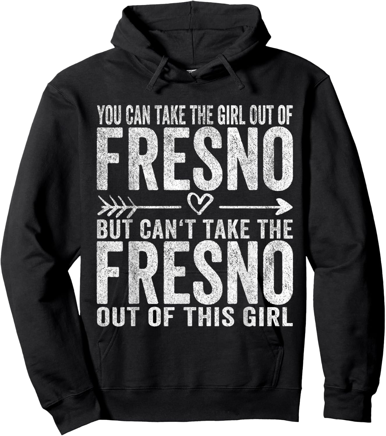 Girl Out Of Fresno California Hometown Home Fresno Hoodie - Hoodie | Black