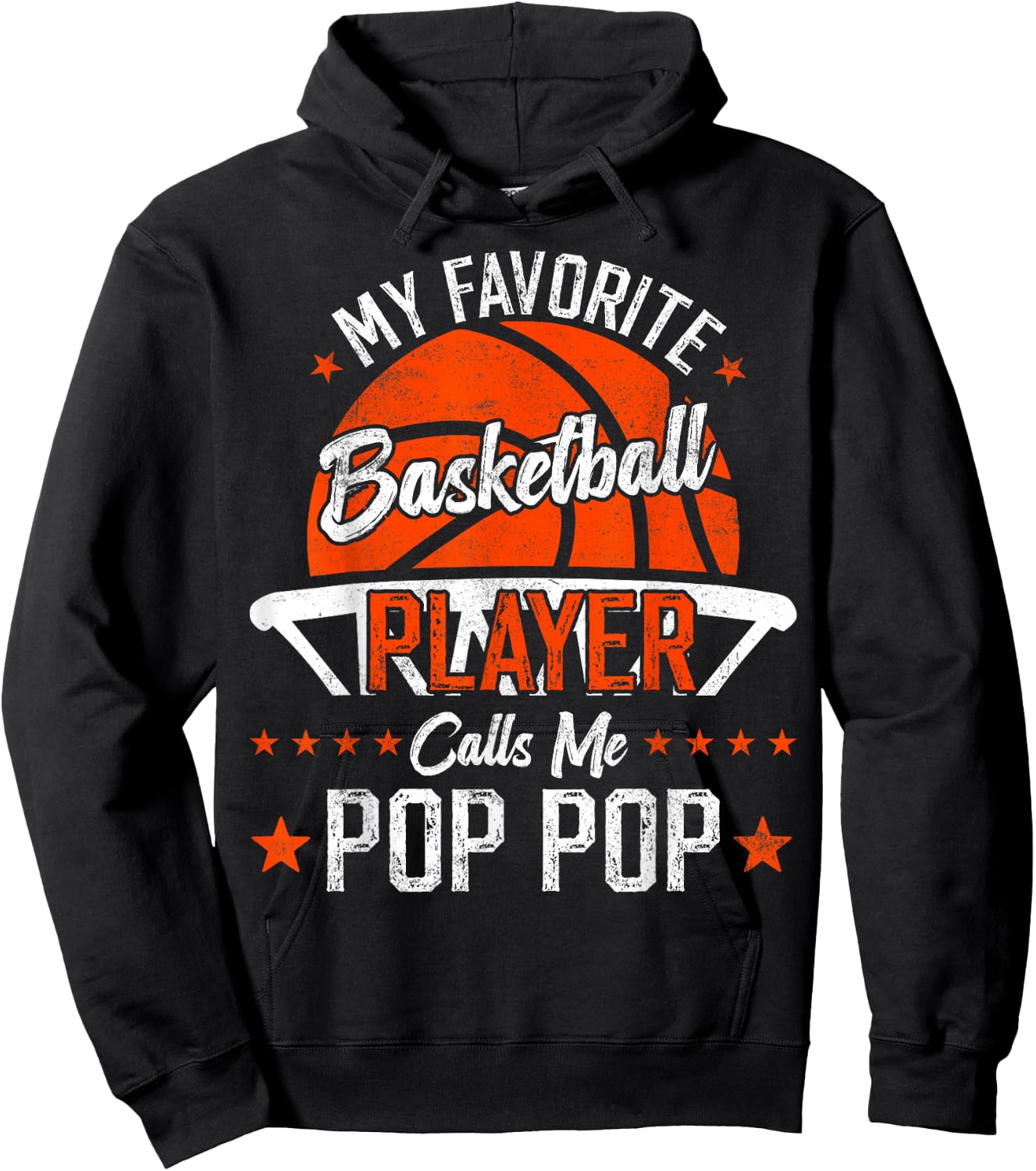 My Favorite Basketball Player Calls Me Pop Pop Funny Dad Hoodie - Hoodie | Black