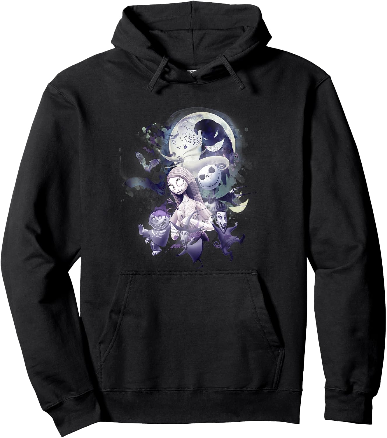 Disney The Nightmare Before Christmas Moon Glow Group Hoodie - Hoodie | Black