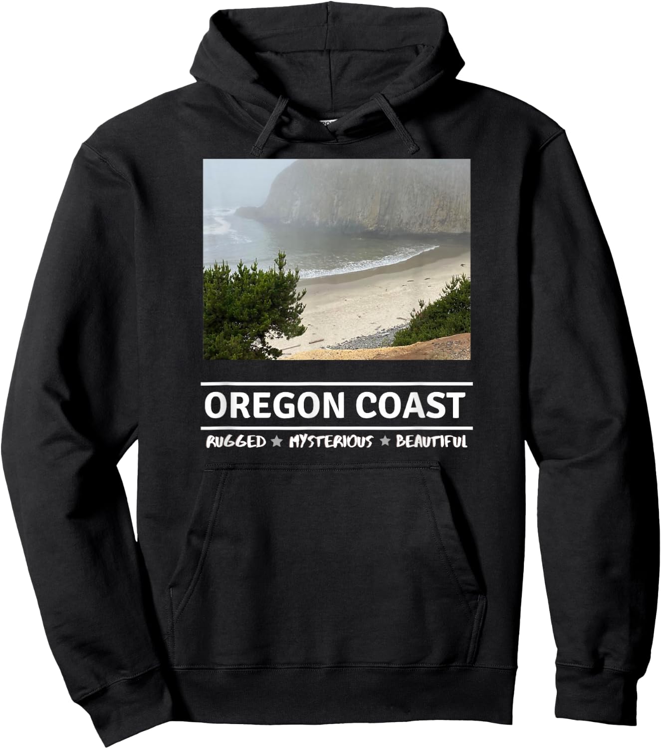 Oregon Coast, Rugged, Mysterious, Beautiful. Hoodie - Hoodie | Black