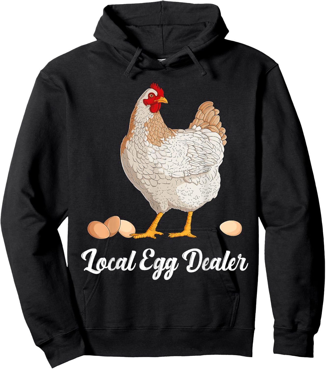 Supporting Local Egg Dealer Chickens Egg Lover Women Men Hoodie - Hoodie | Black