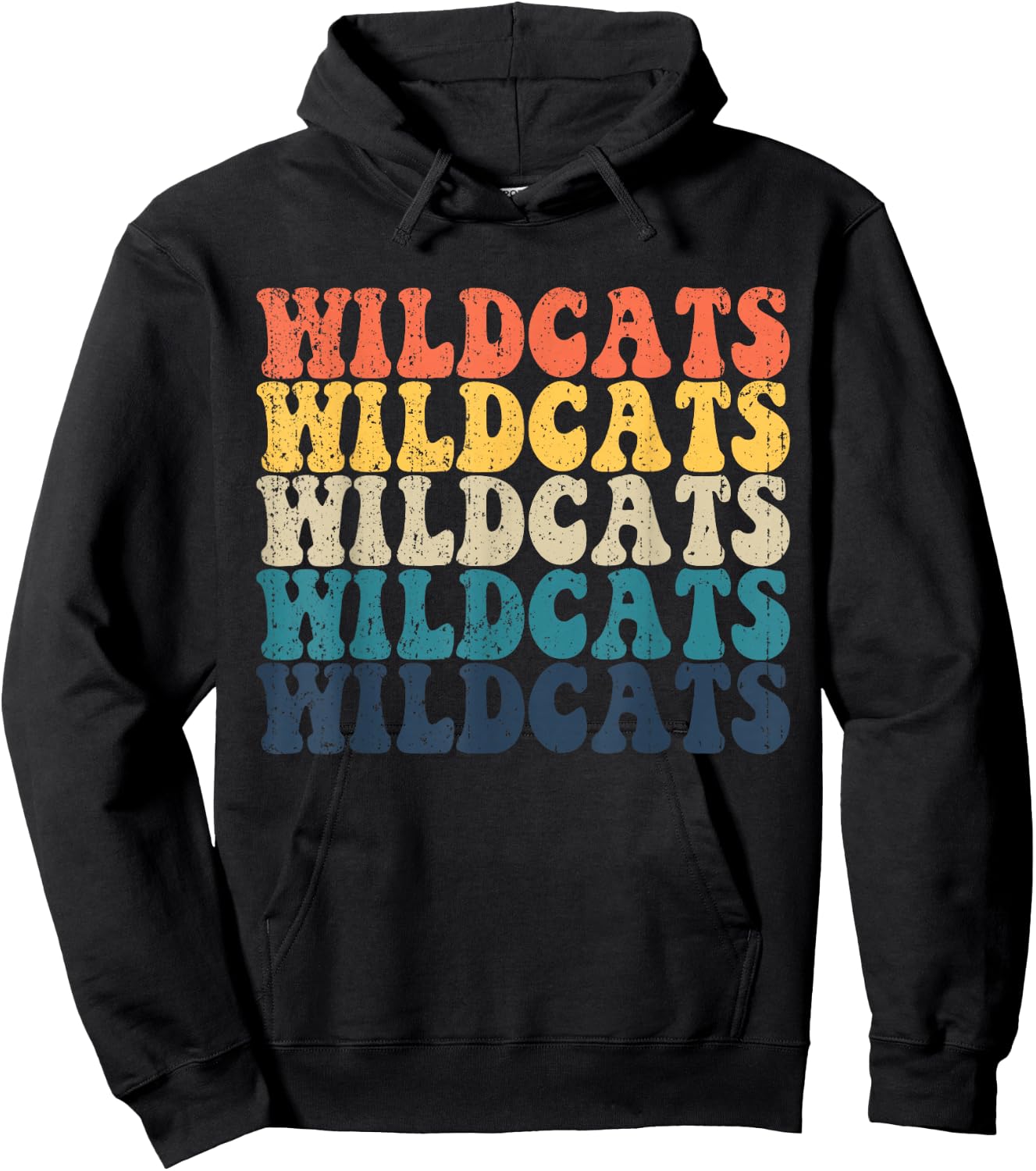Wildcats High School Wildcats Sports Team Retro Wildcats Hoodie - Hoodie | Black