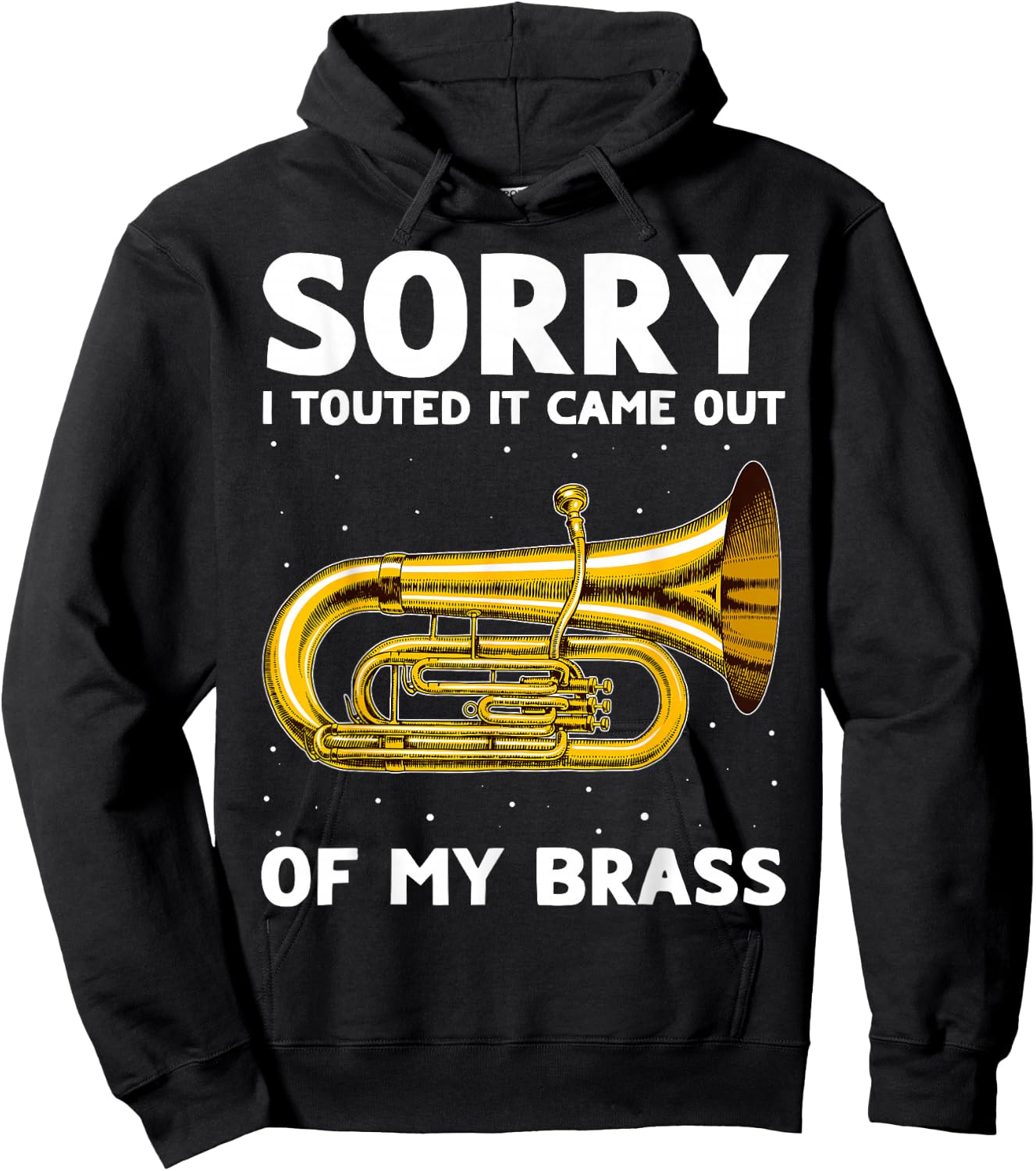 French Horn Double Tonguing Mellophone Player Hoodie - Hoodie | Black