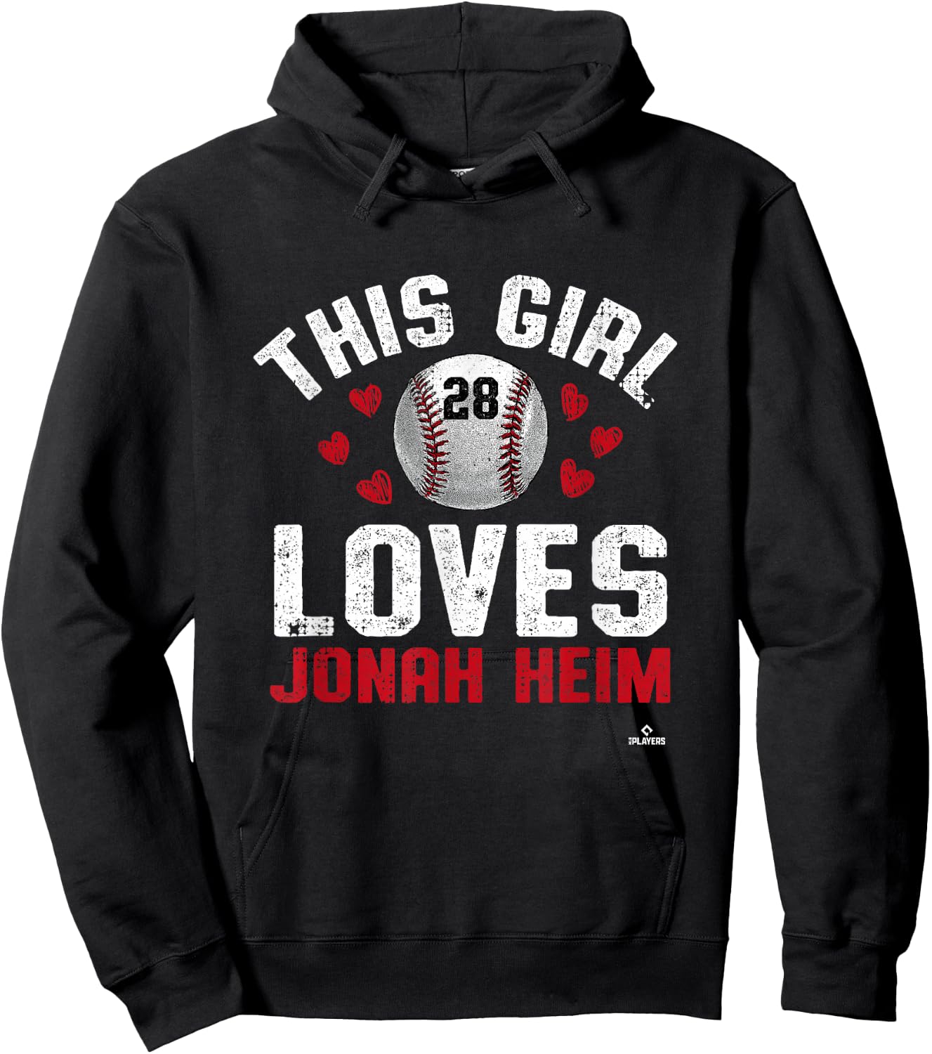 This Girl Loves Jonah Home Jonah Home Texas MLBPA Hoodie - Hoodie | Black