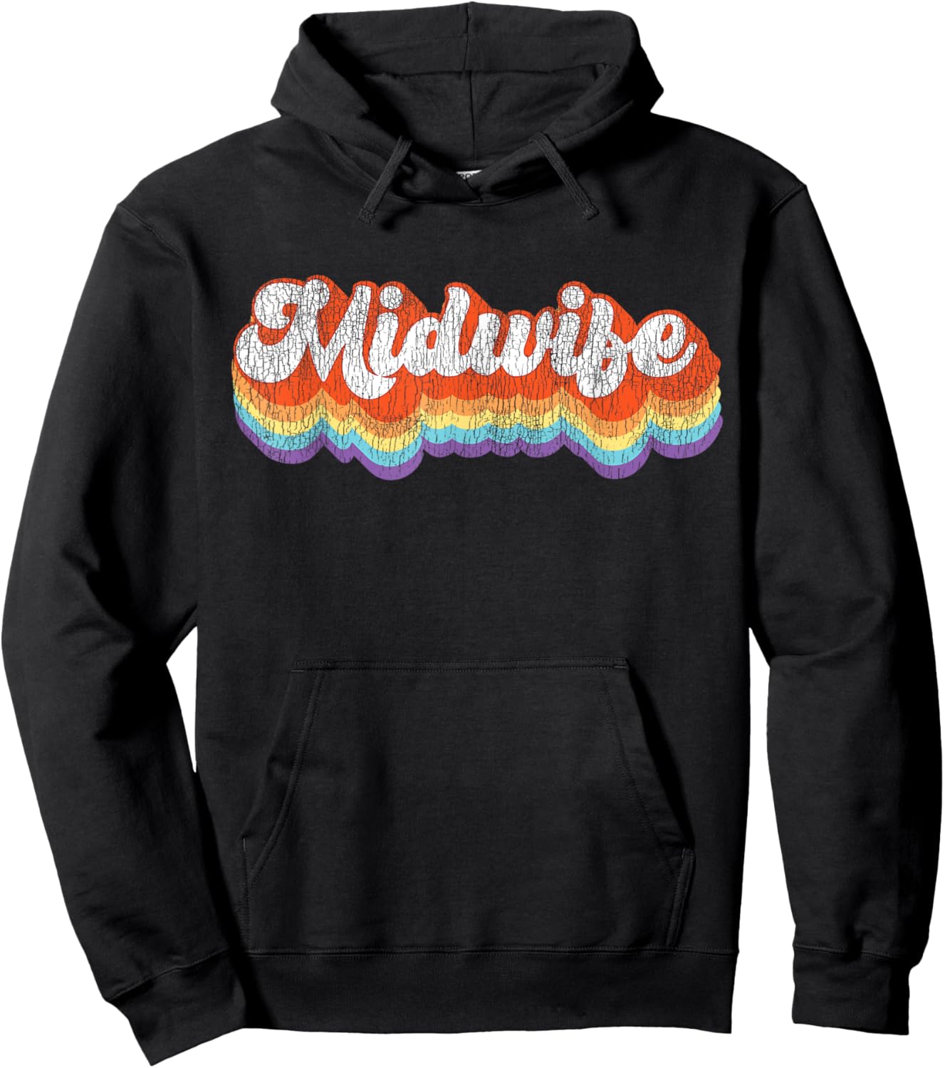 Nurse Midwife Birth Worker Retro Vintage Midwife Hoodie - Hoodie | Black