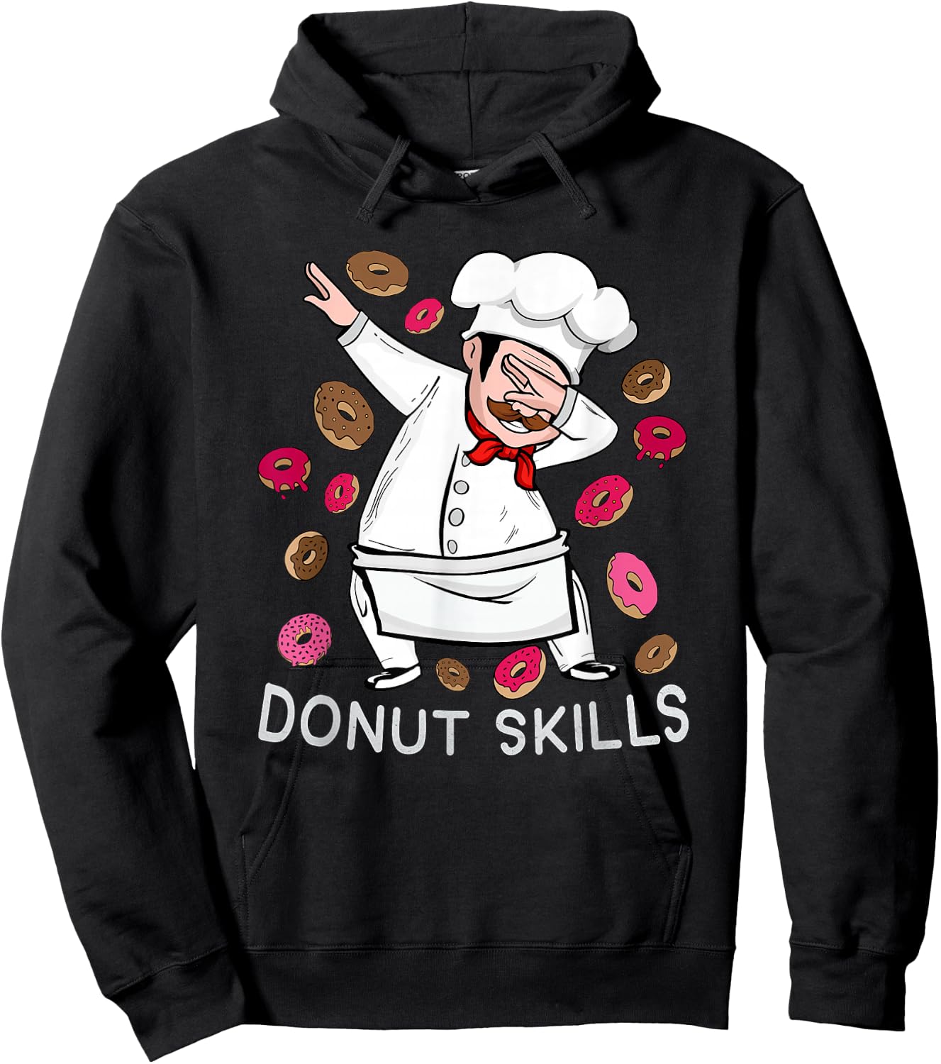 Donut Lover Men Pastry Chef Muffin Souvenir Cake Donuts Hoodie - Hoodie | Black