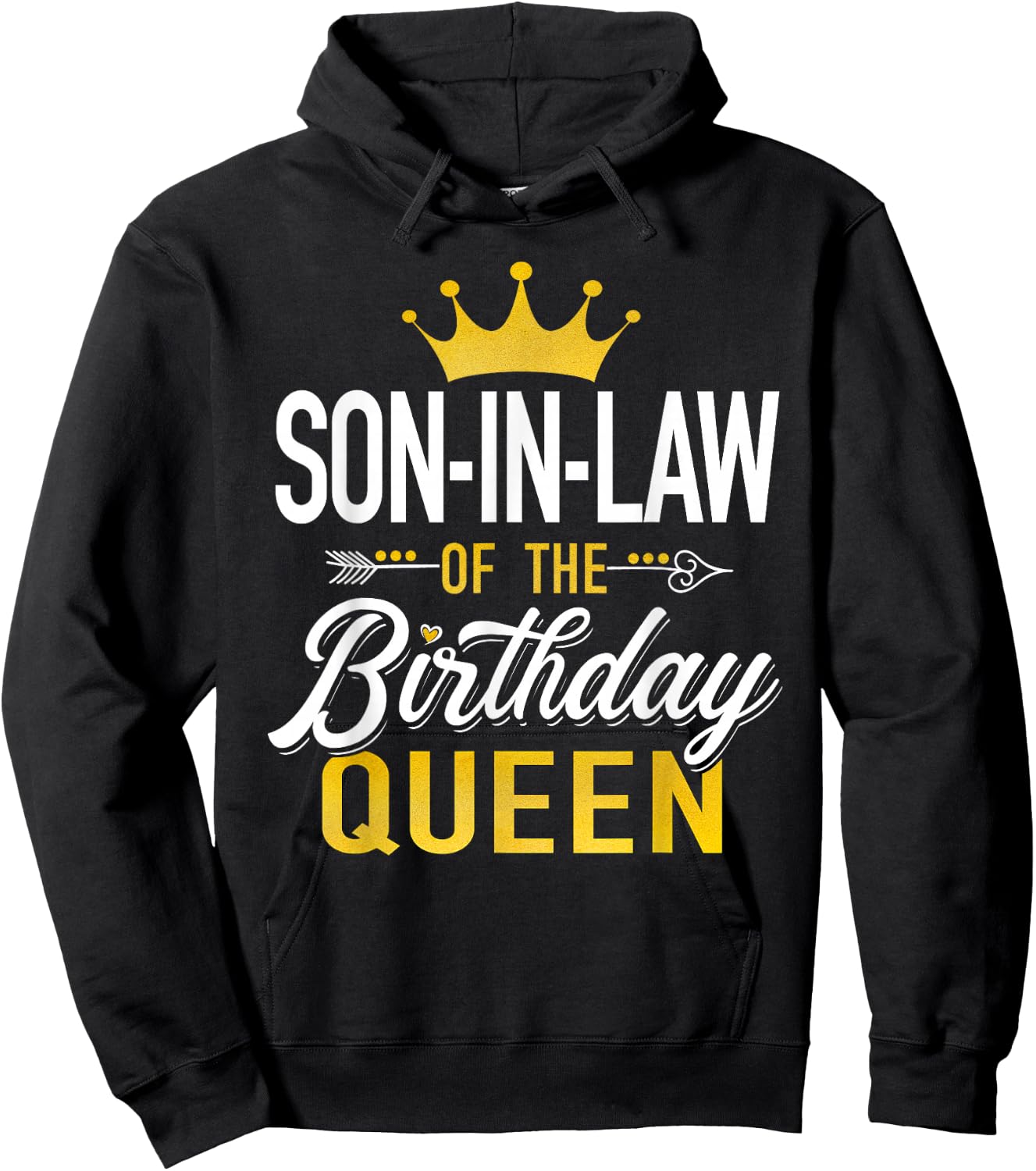 Son-in-Law of The Birthday Queen Family Matching Party Gifts Hoodie - Hoodie | Black