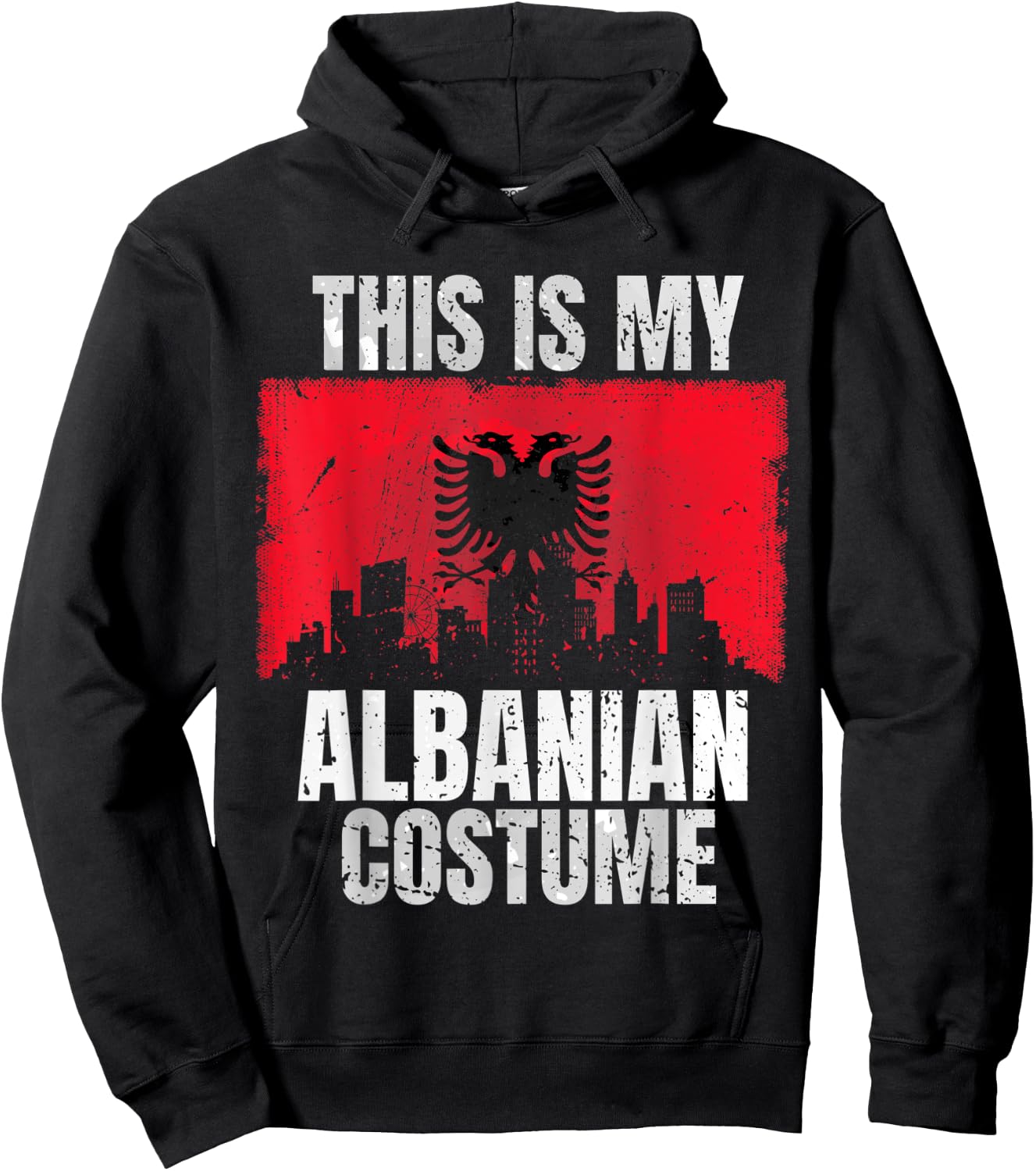 This Is My Albanian Costume Women Vintage Albanian Hoodie - Hoodie | Black