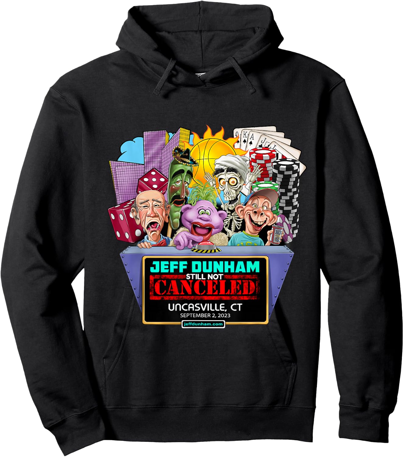Jeff Dunham Uncasville, CT (2023) Hoodie - Hoodie | Black