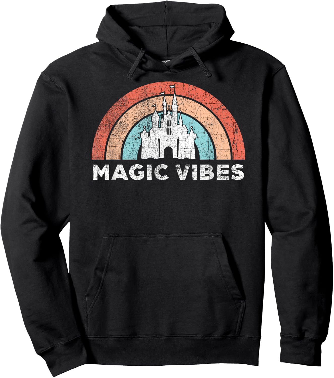 Magic Vibes | Cute Matching Vacation Graphic Hoodie - Hoodie | Black