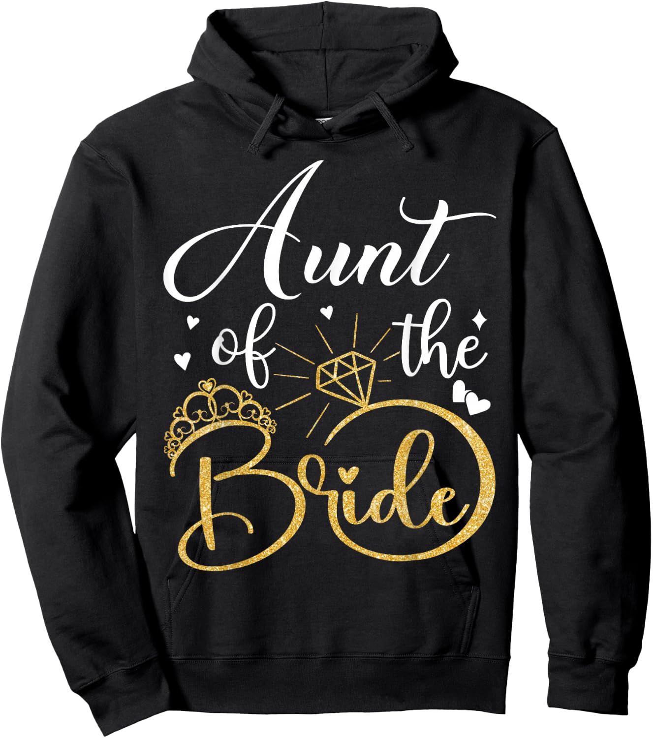 Aunt Of The Bride Wedding Bridal Shower Matching Family Hoodie - Hoodie | Black