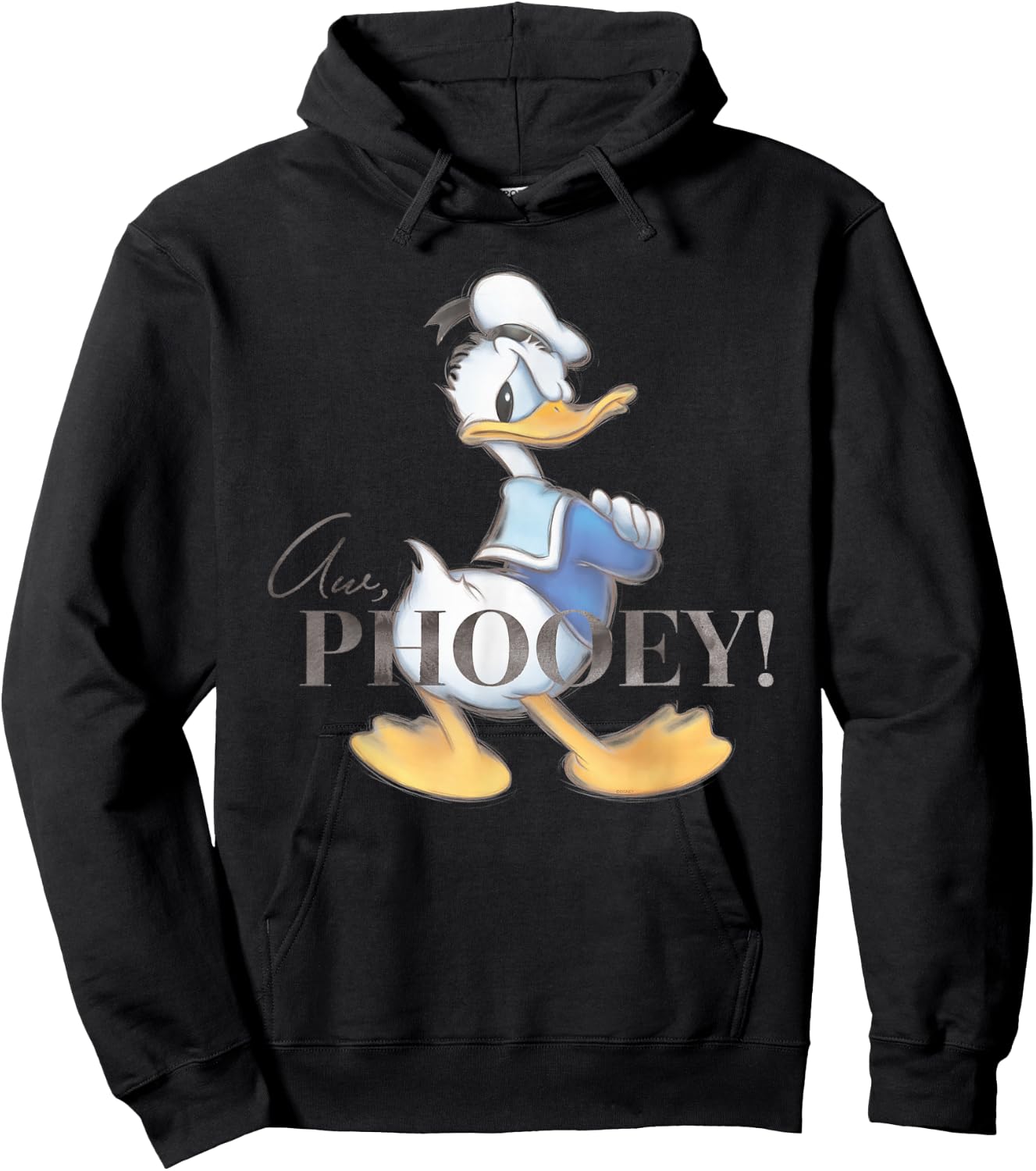 Disney 100 Anniversary Donald Duck D100 Quote Aw Phooey Small Hoodie - Hoodie | Black
