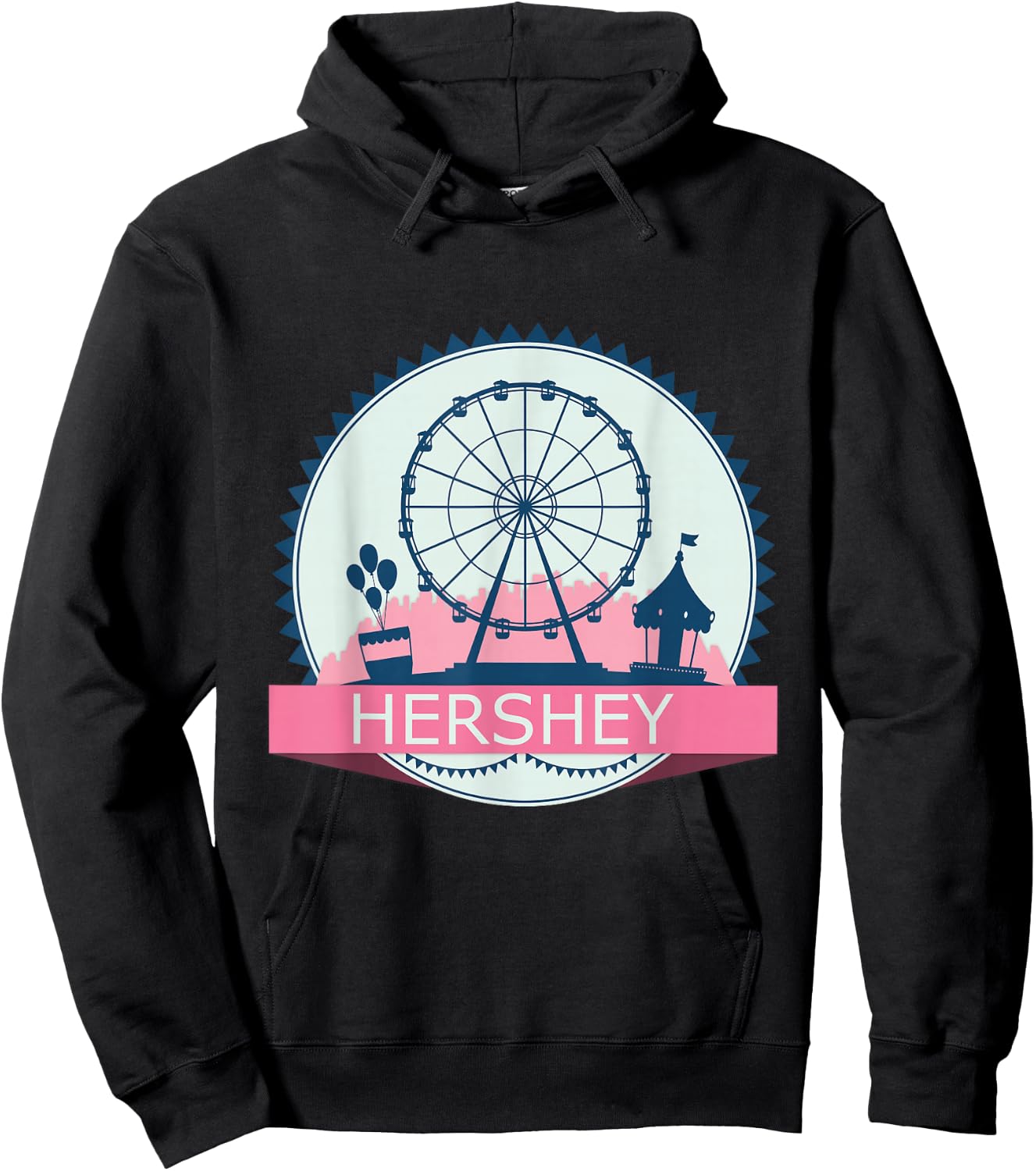 Vintage Hershey PA, Pennsylvania, Park Retro Hoodie - Hoodie | Black