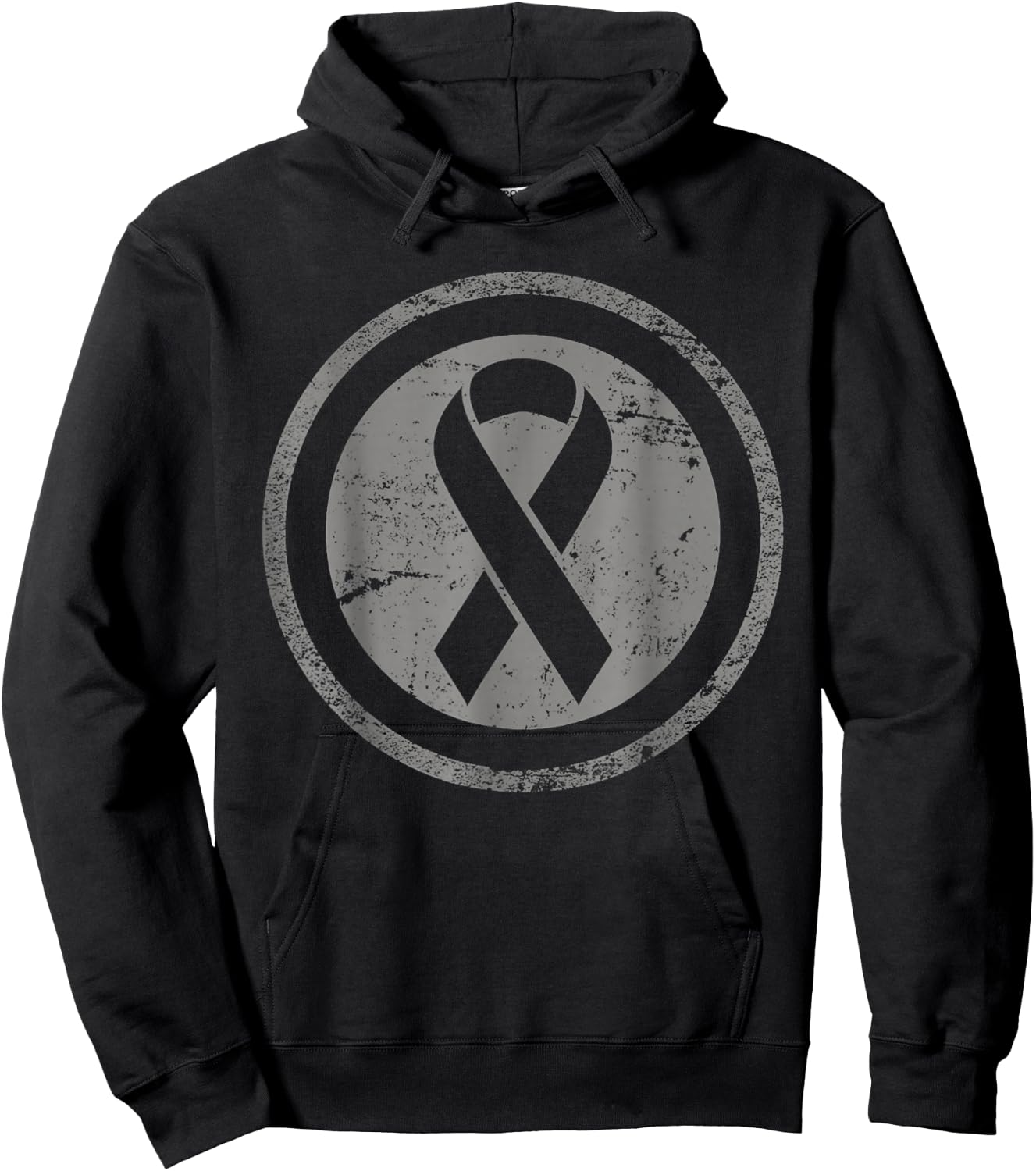 Childhood Cancer Awareness Gold Vintage Yellow Ribbon Hoodie - Hoodie | Black