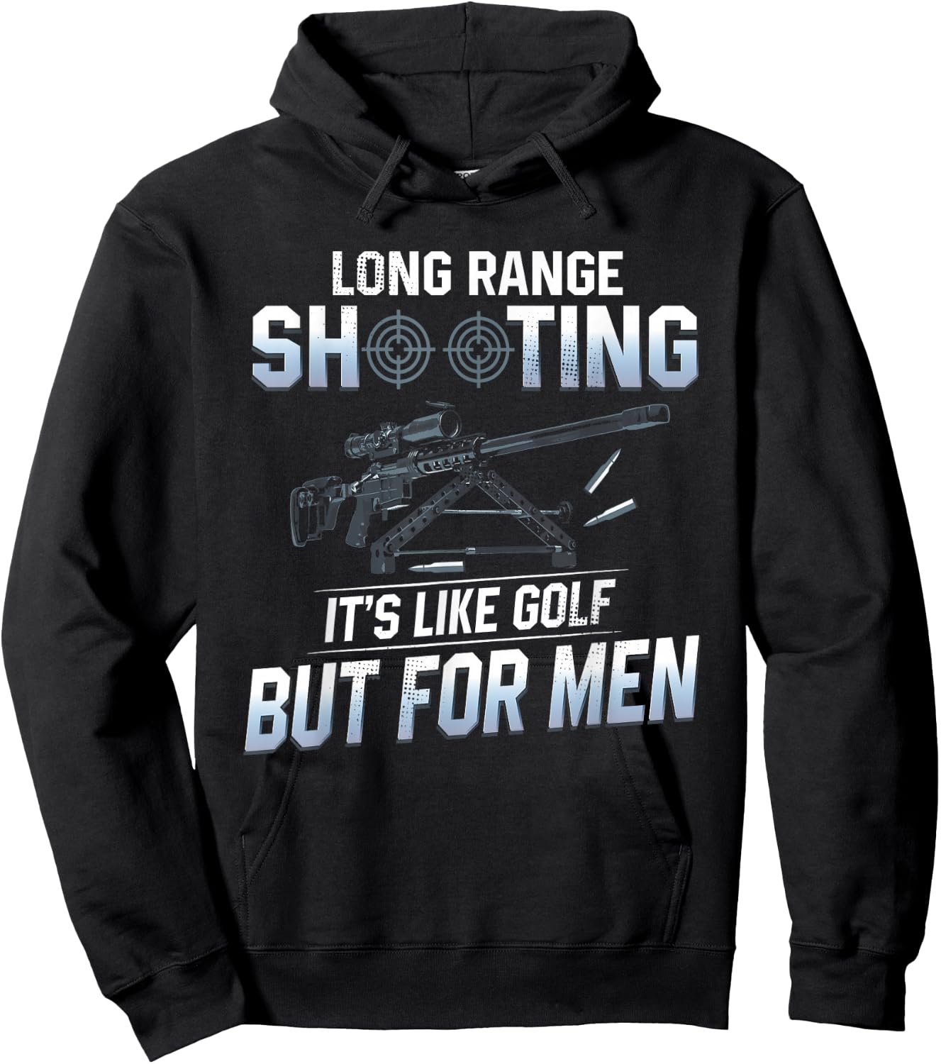 Shooting Long Range Shooting Like Golf But Shooter Hoodie - Hoodie | Black
