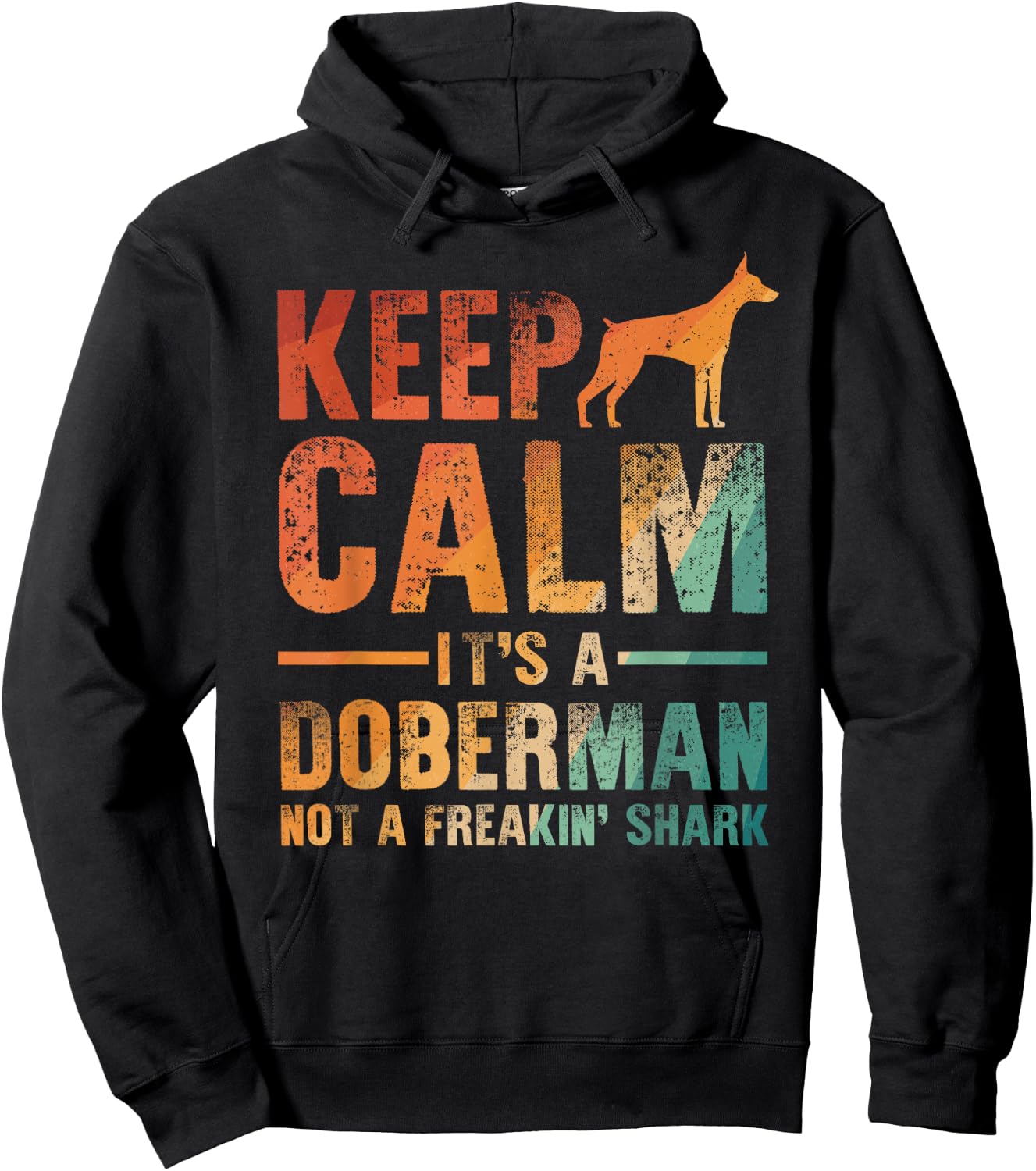 Funny Doberman Art Men Women Doberman Pinscher Dog Walker Hoodie - Hoodie | Black