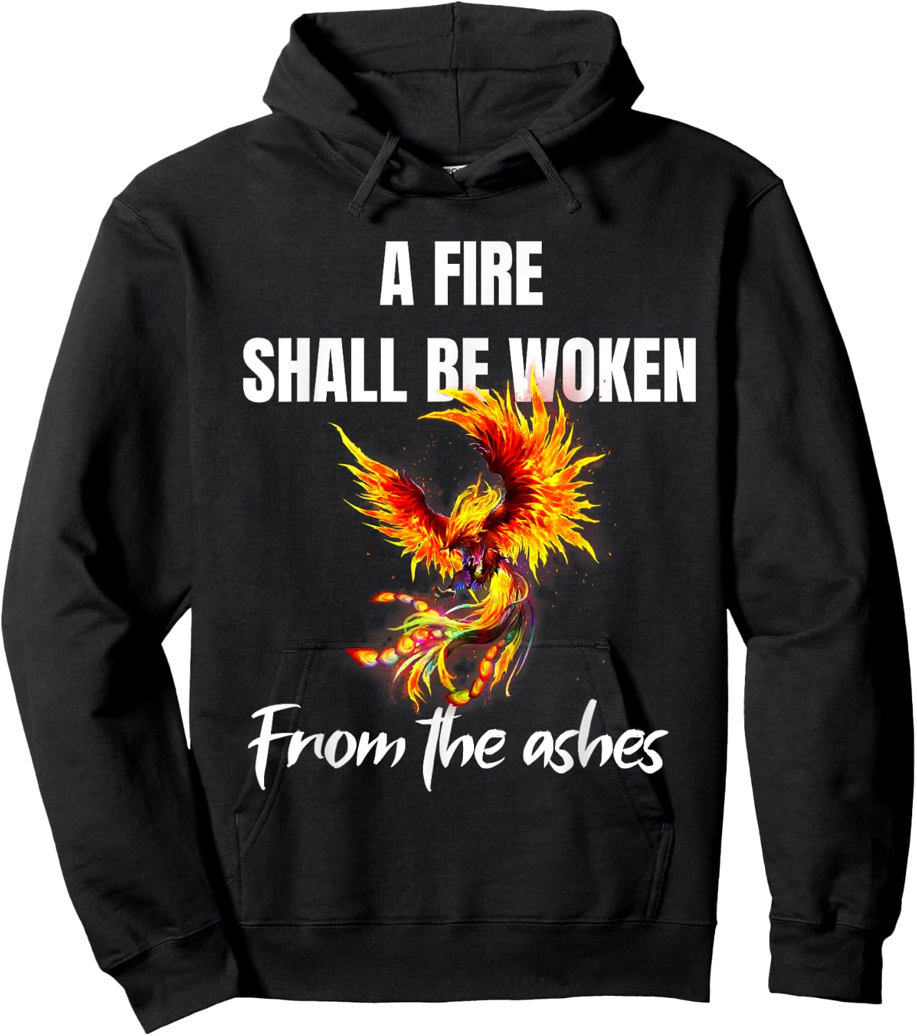 Phoenix Rising Quote Rise from the Ashes Rebirth Symbol Hoodie - Hoodie | Black