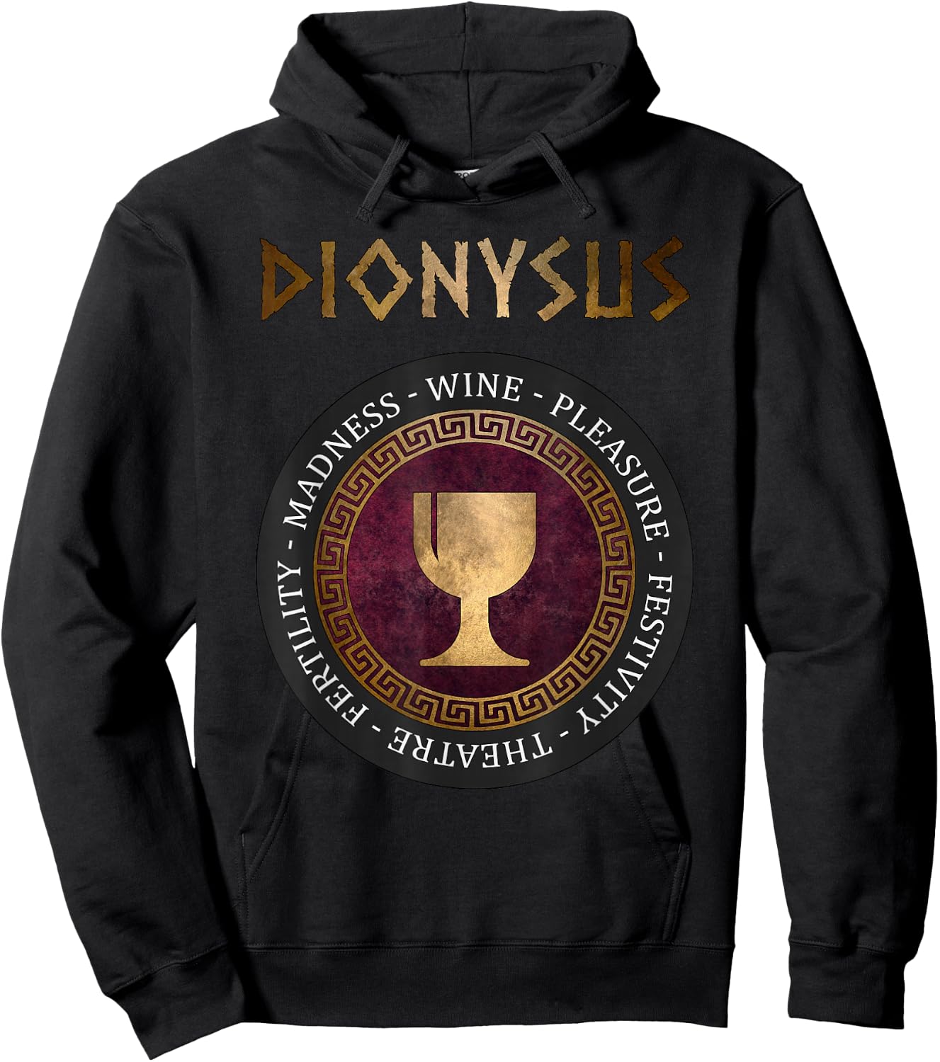 Dionysus Ancient Greek God of Wine and Festivities Hoodie - Hoodie | Black