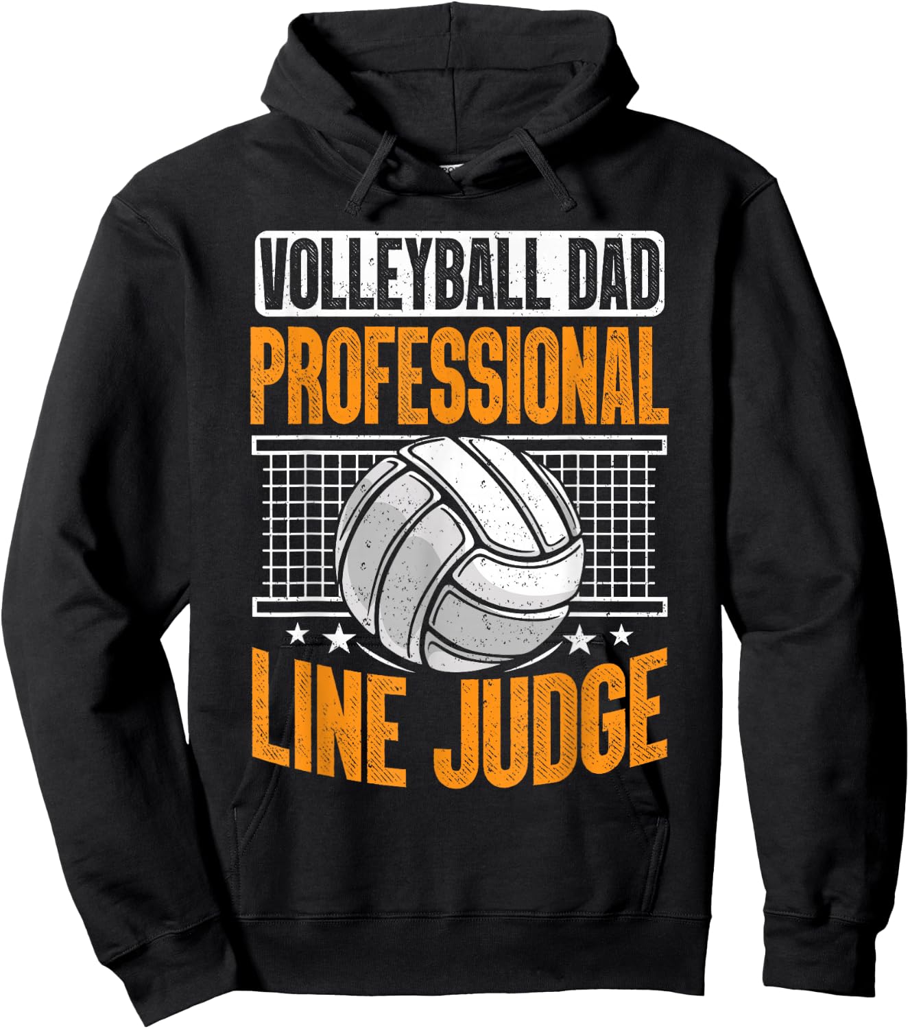 Volleyball Dad Professional Line Judge Funny Volleyball Dad Hoodie - Hoodie | Black
