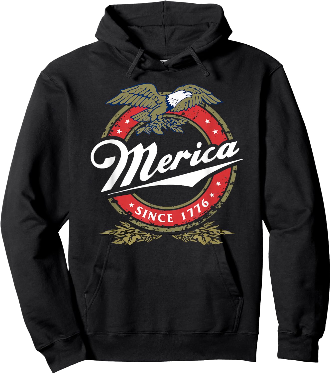 Merica Since 1776, Funny 4th of July Merica Since 1776 Hoodie - Hoodie | Black