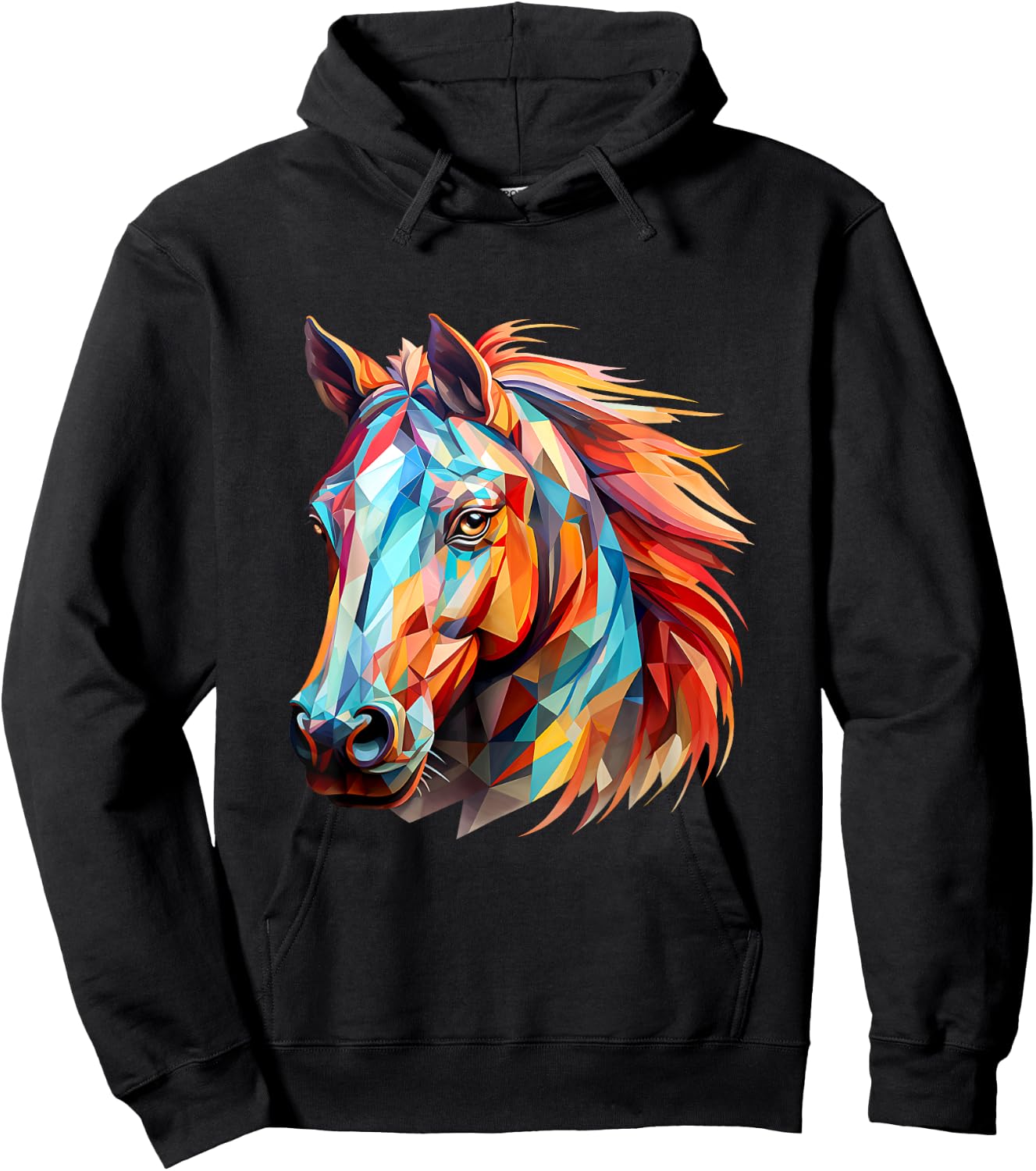 Horse Colorful Hoodie - Hoodie | Black