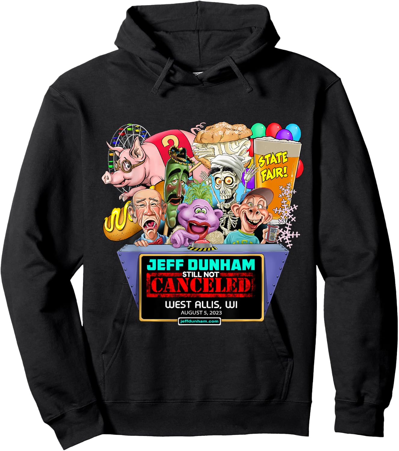 Jeff Dunham West Allis, WI (2023) Hoodie - Hoodie | Black