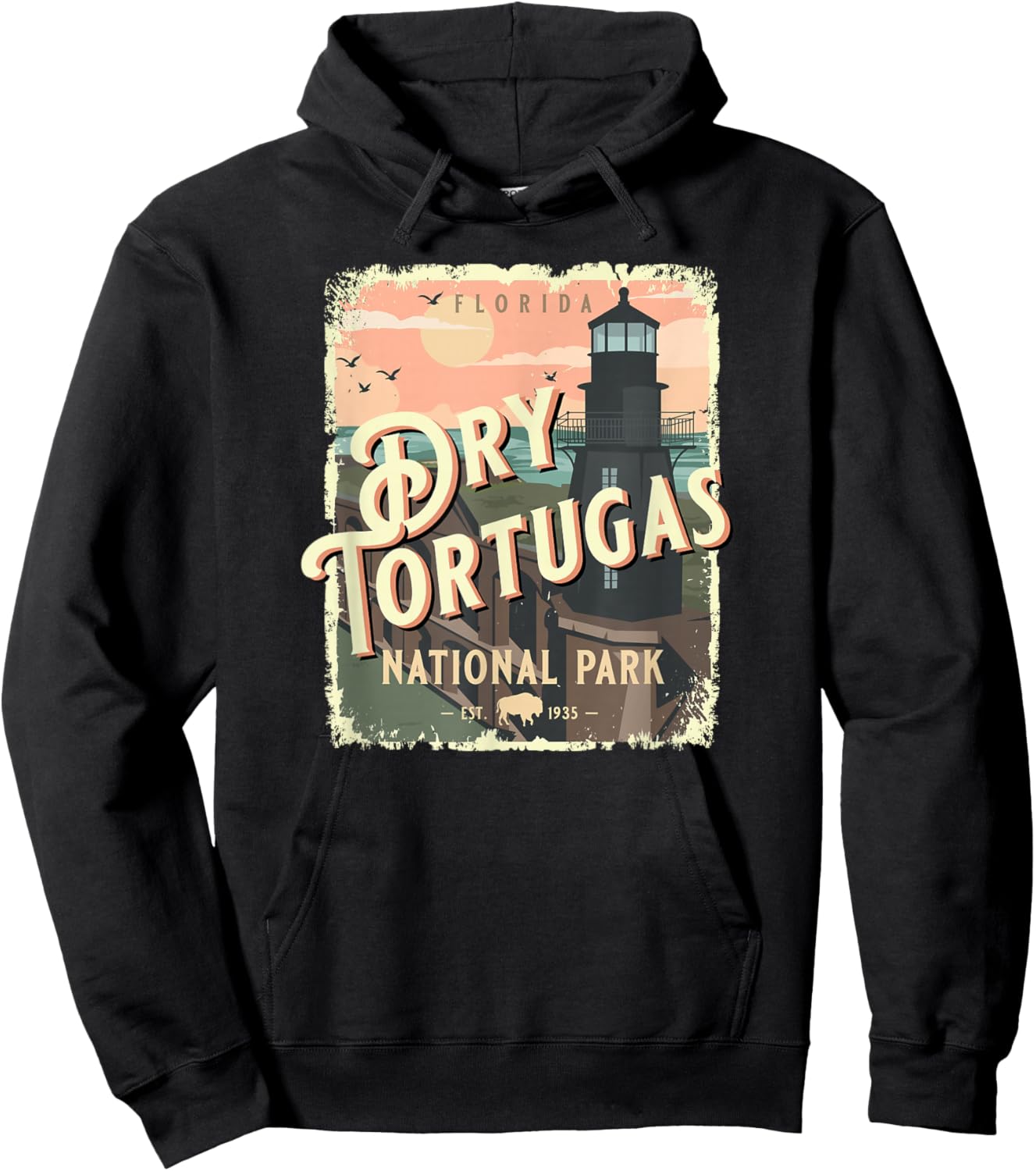 Dry Tortugas National Park Florida Keys Sea Coast Souvenir Hoodie - Hoodie | Black