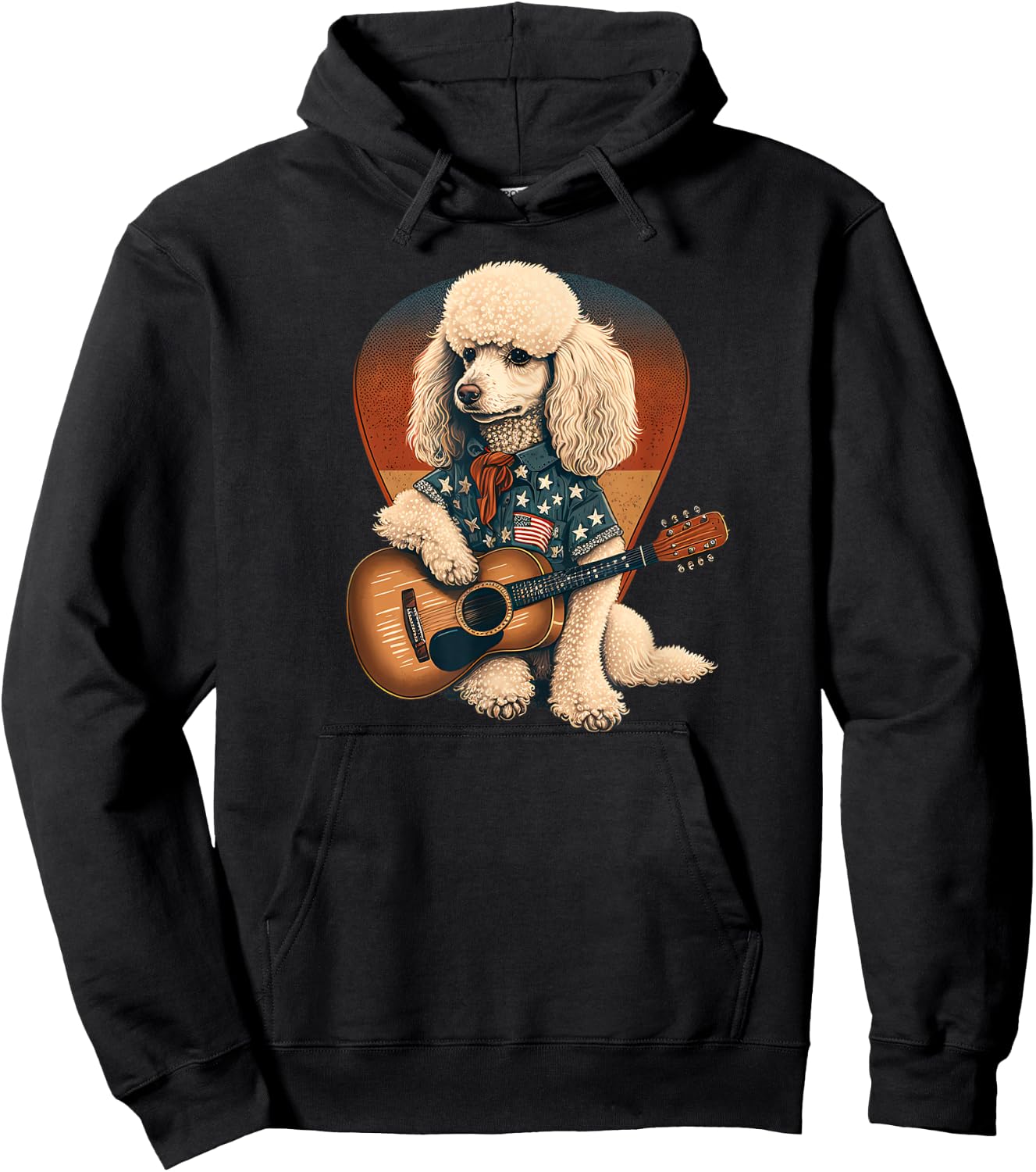 Funny Poodle Dog Miniature Poodle Toy Poodle Country music Women Girls Kids Hoodie - Hoodie | Black