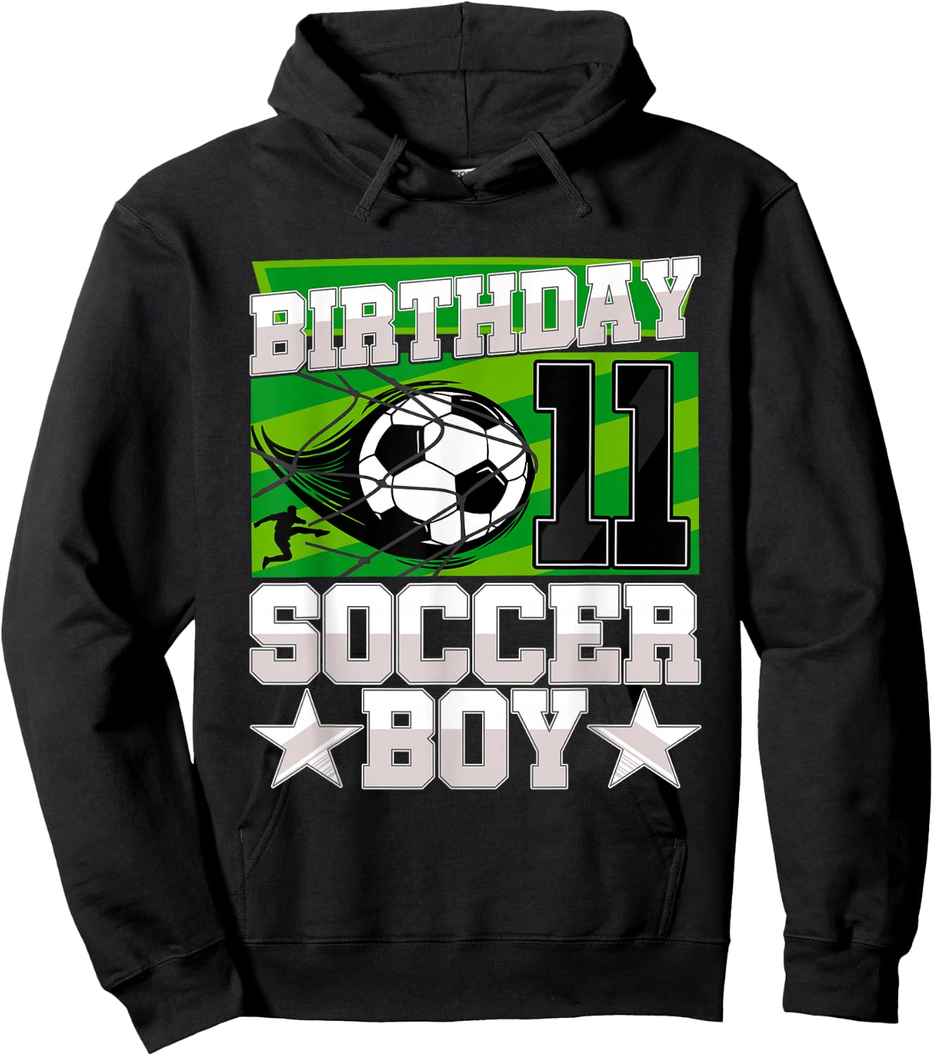 Soccer Birthday Party - 11th Birthday Boy 11 Years Old Hoodie - Hoodie | Black