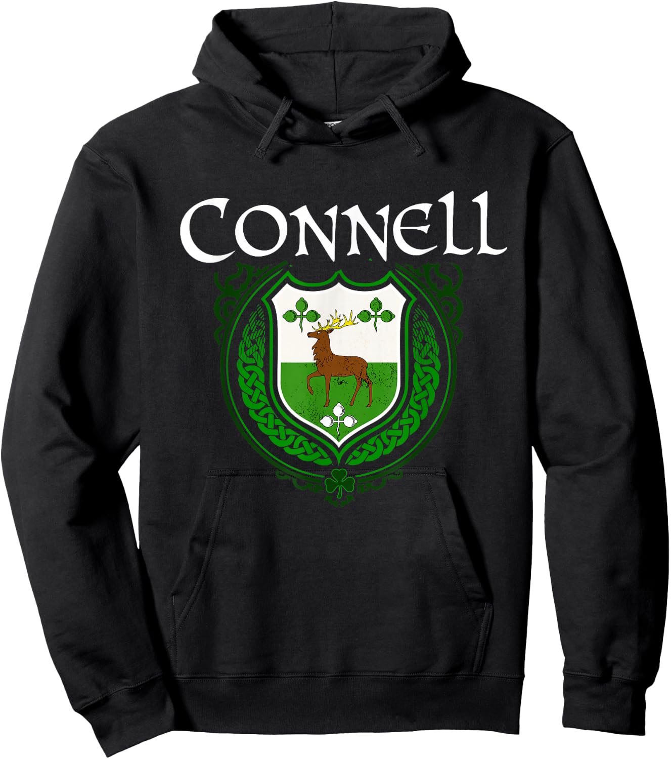 Connell Surname Irish Clan Tartan Badge Ireland Hoodie - Hoodie | Black