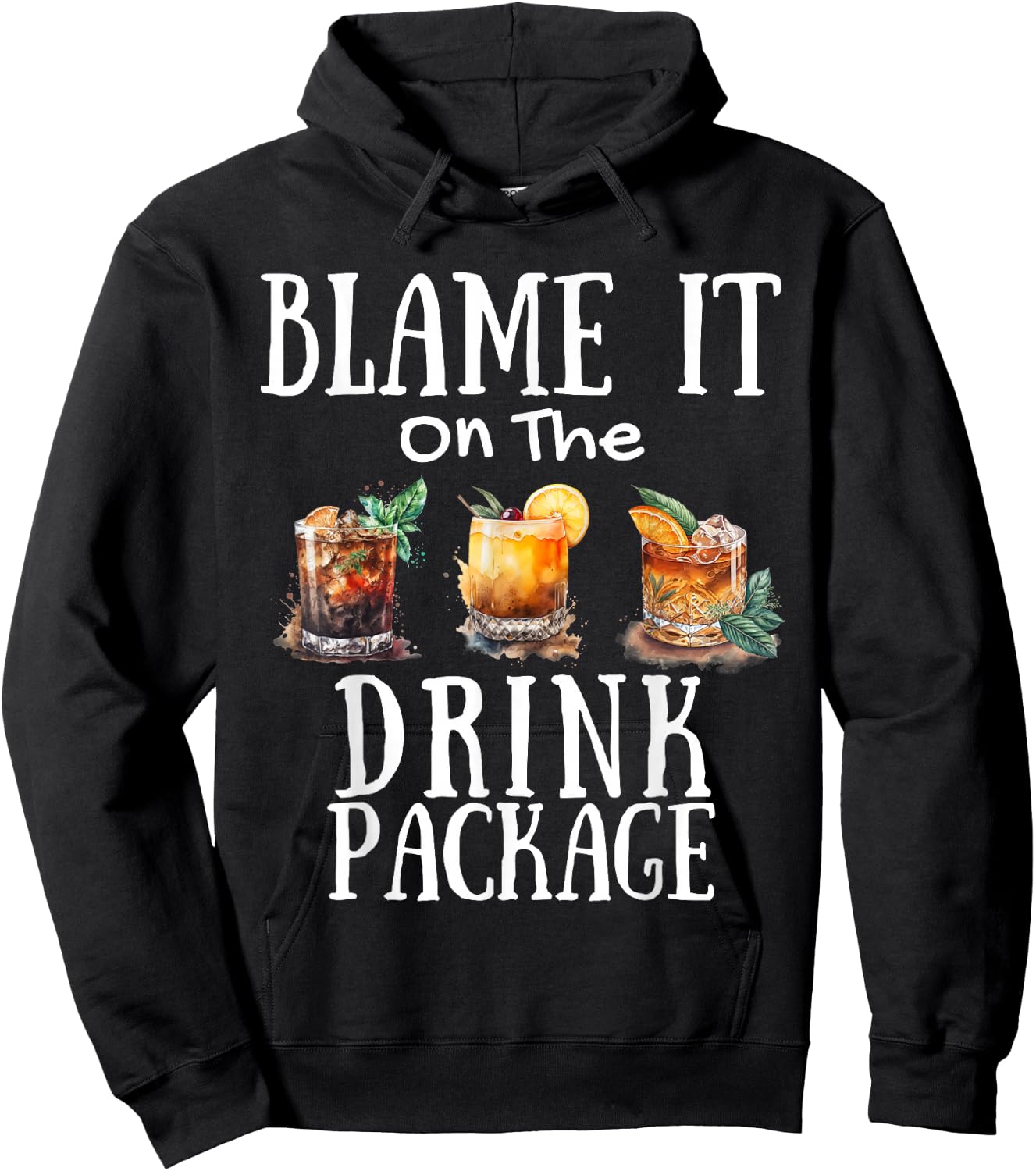 Blame It On The Drink Package Hoodie - Hoodie | Black