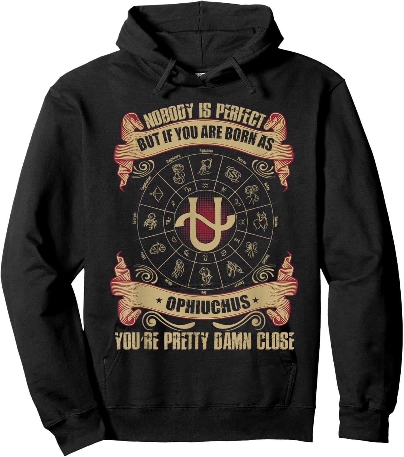 Fancy Ophiuchus November Zodiac Design Hoodie - Hoodie | Black